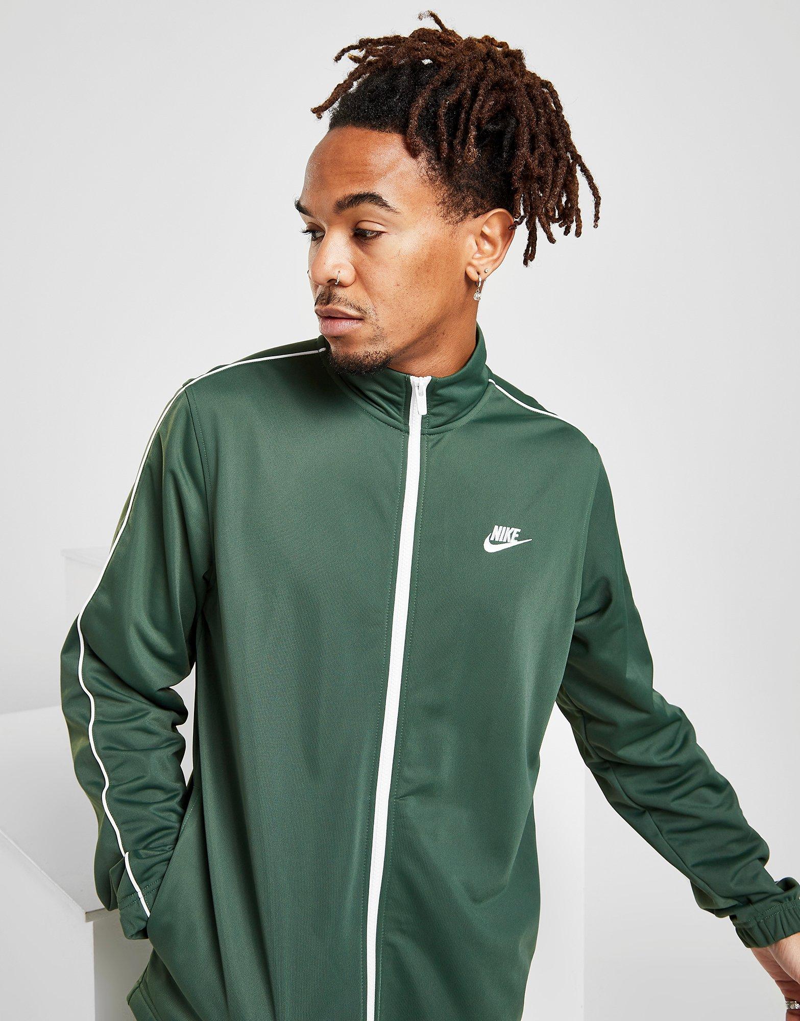 mens nike tracksuit green