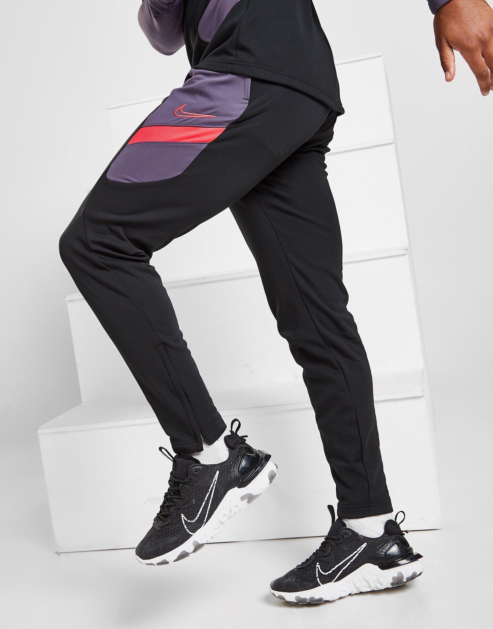 nike academy joggers black
