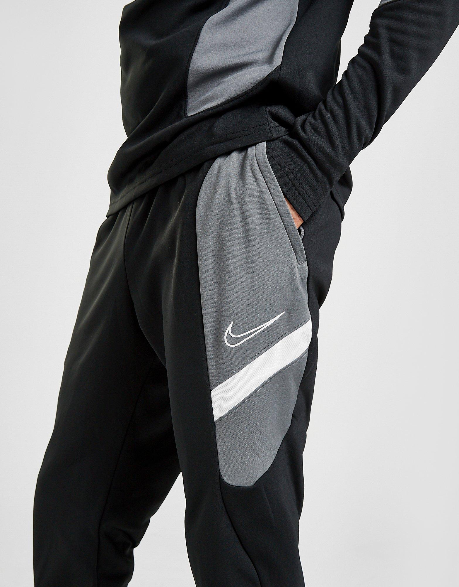 nike academy tracksuit black and grey