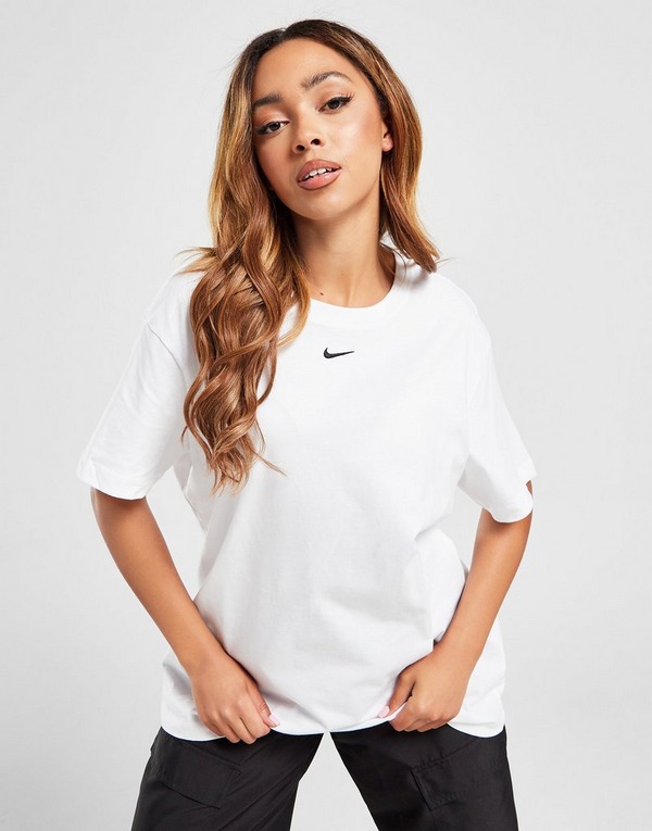 White Nike Sportswear Essential Oversized T-Shirt Women\'s - JD Sports Global