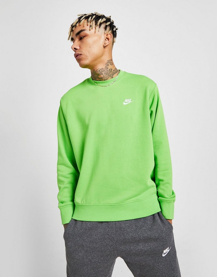 Green Nike Club Crew Sweatshirt | JD Sports