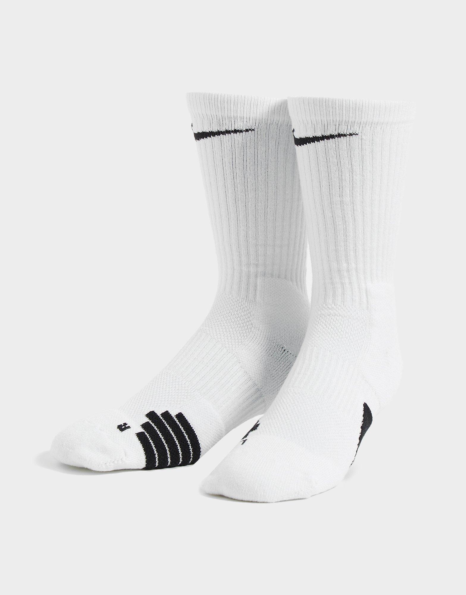 White Nike Elite Crew Basketball Socks - JD Sports