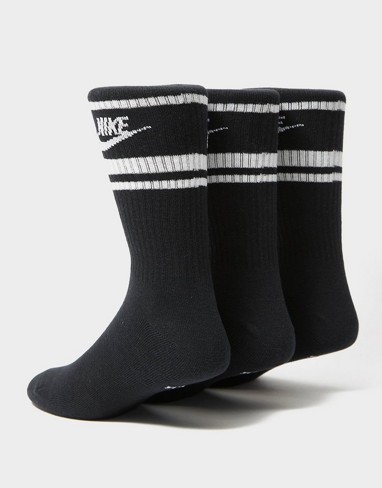 Black Nike 3 Pack Essential Crew Socks | JD Sports