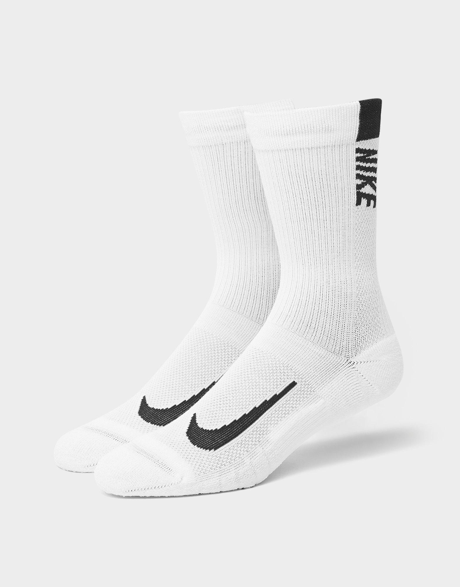 White Nike 2-Pack Running Crew Socks | JD Sports UK