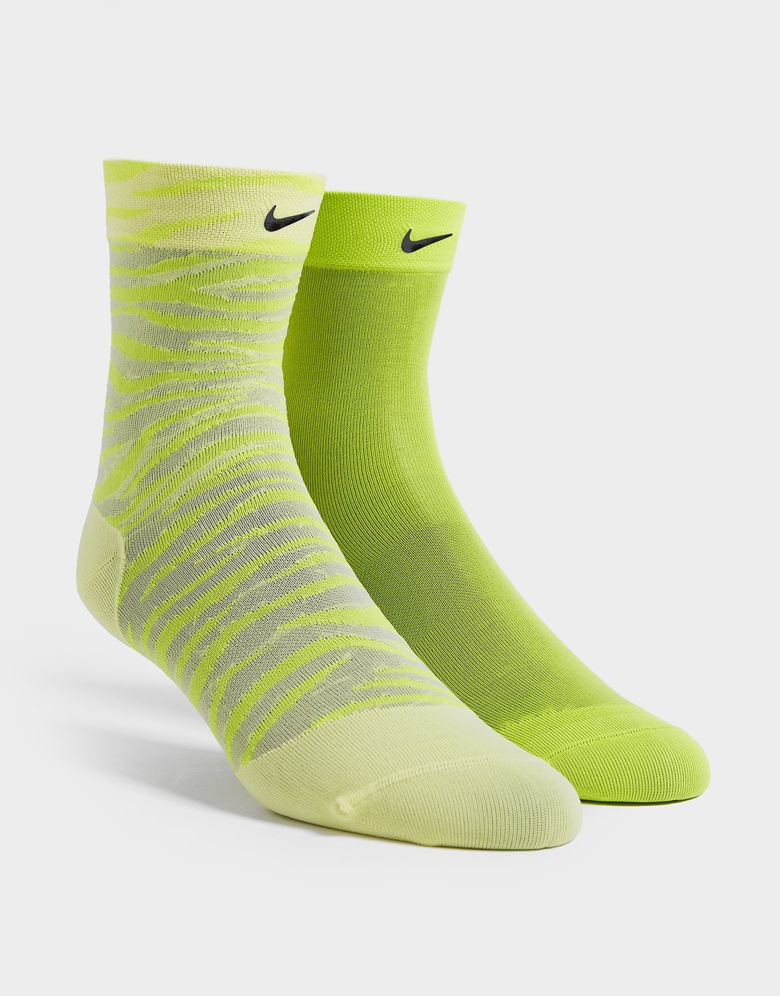 Yellow Nike 2- Pack Ankle Socks | JD Sports