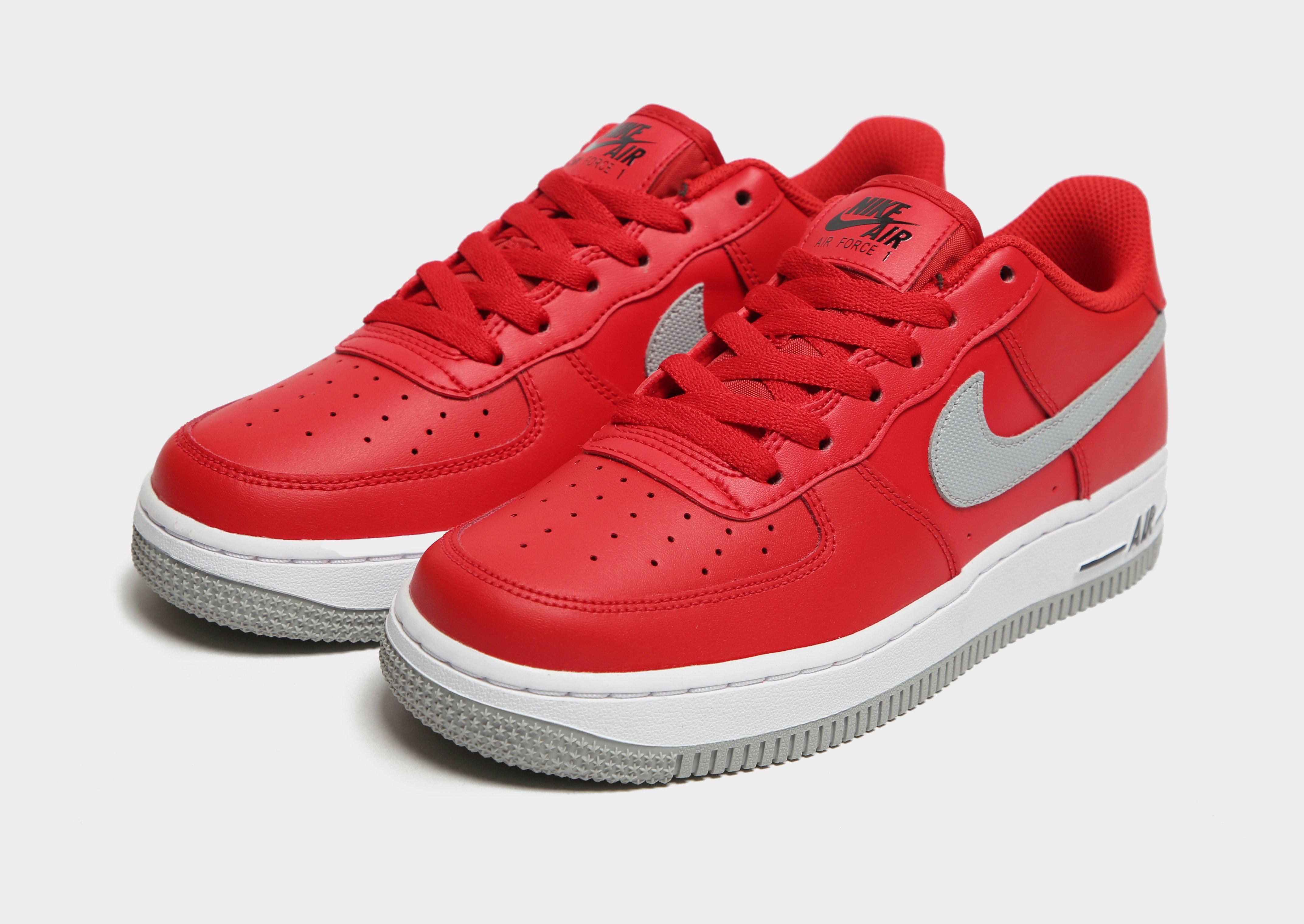nike air force 1 junior red and white