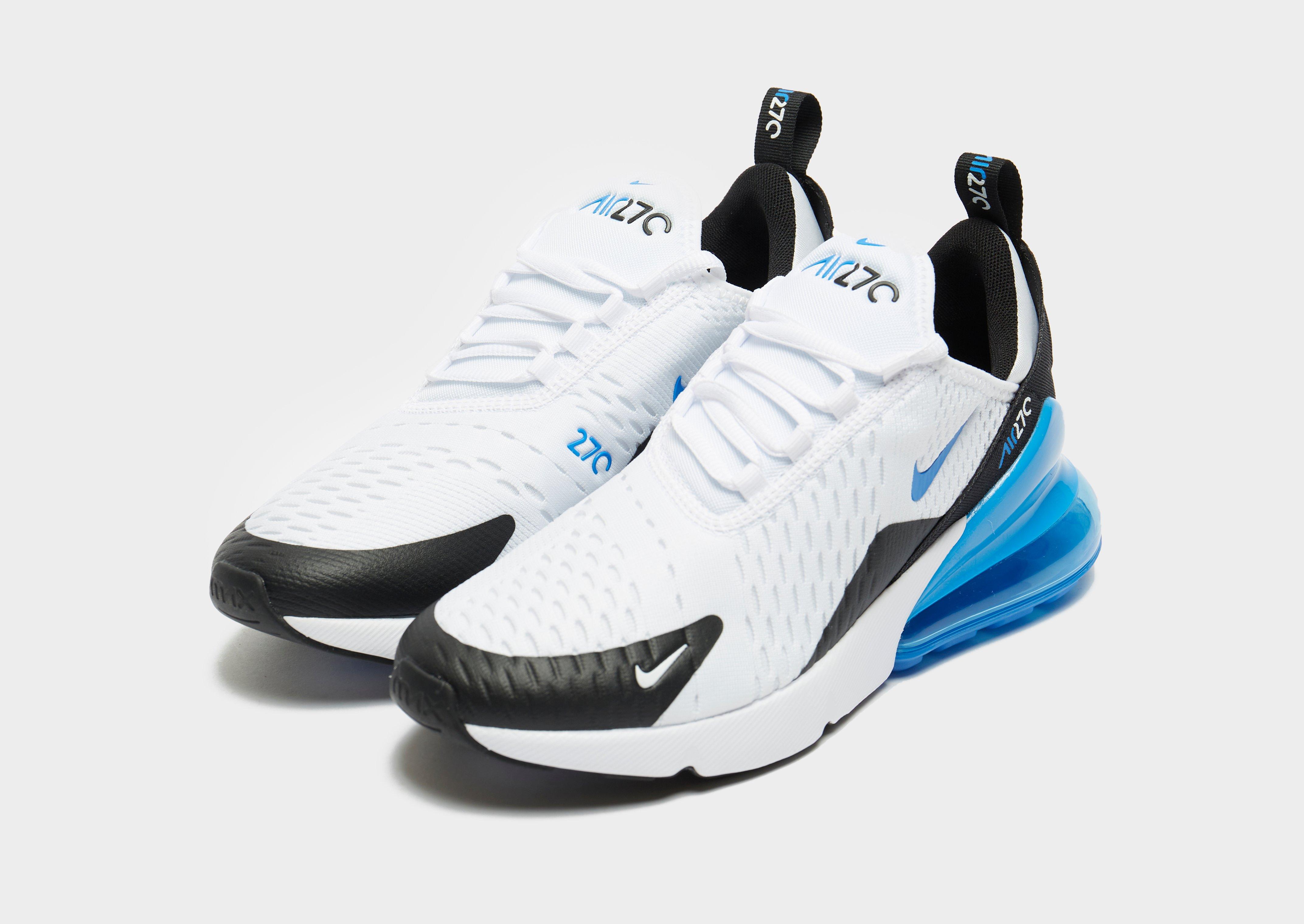 nike air max 270 junior white and blue