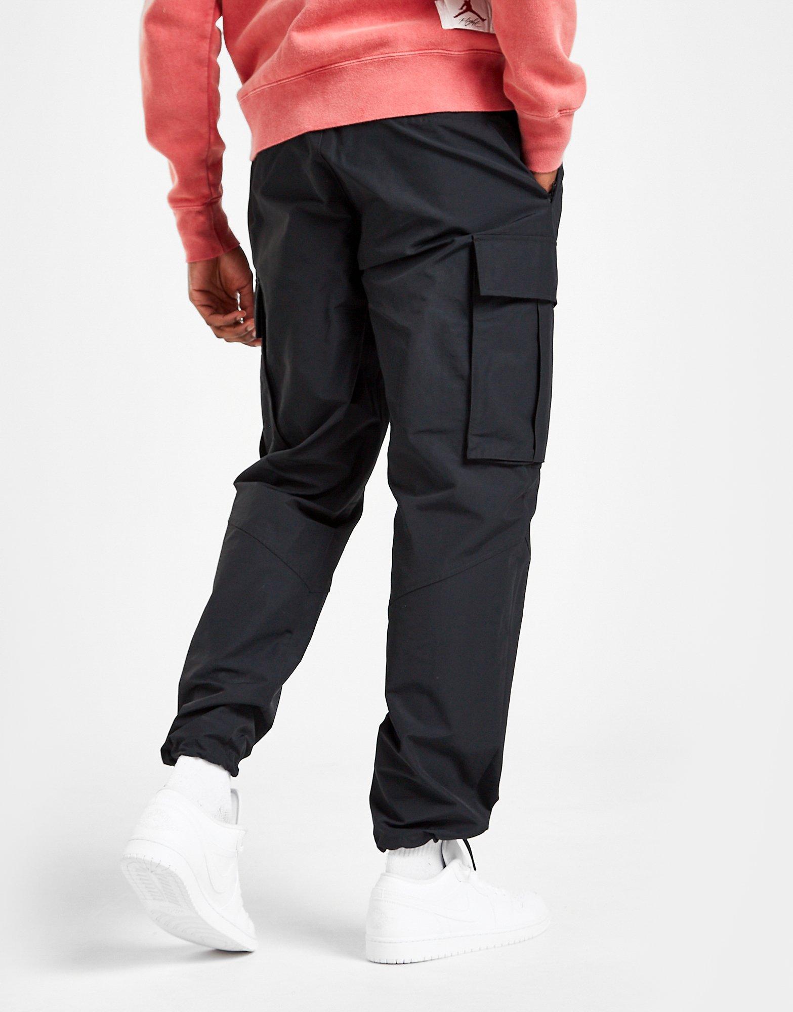 black woven cargo pants