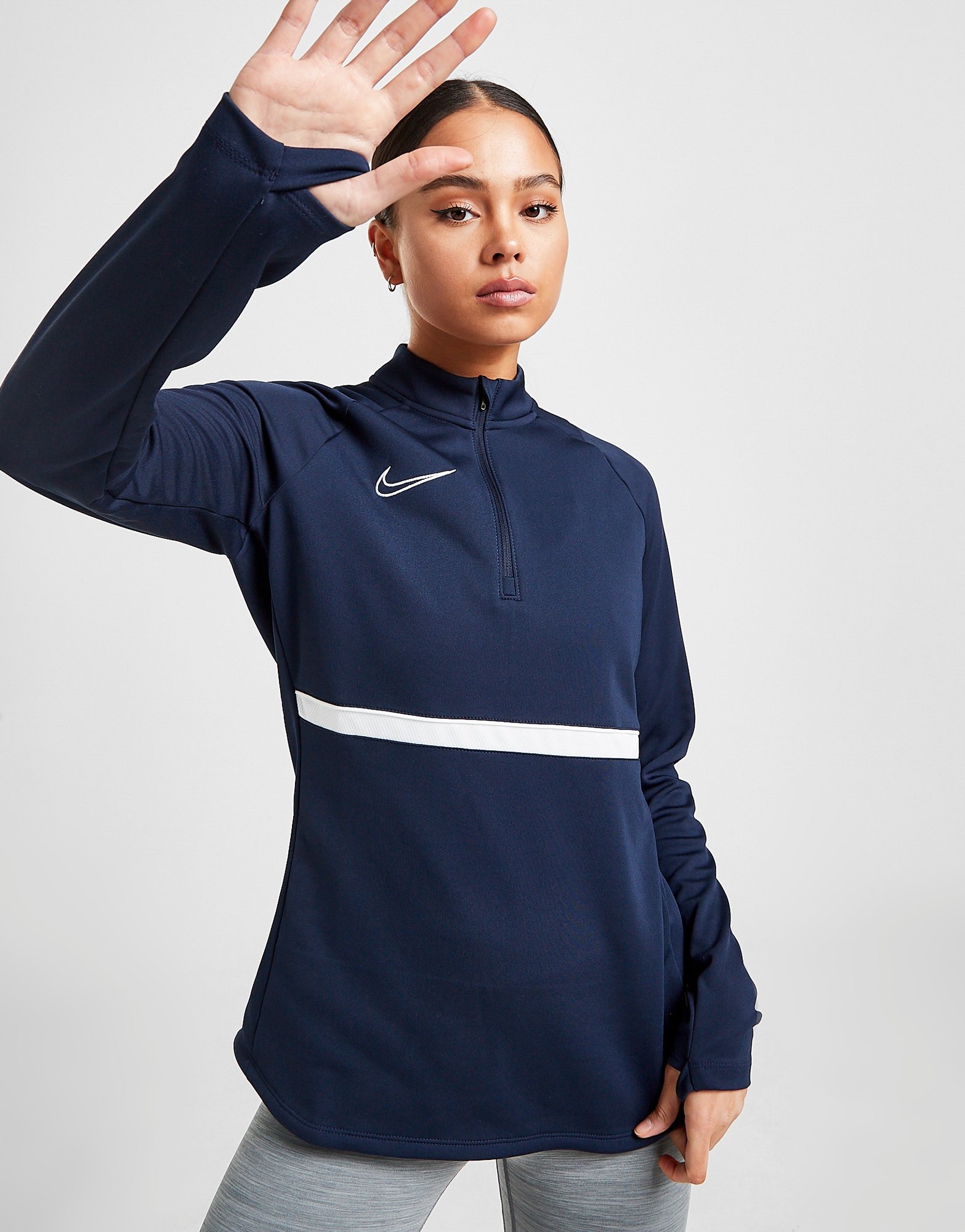 Blue Nike Academy 1/4 Zip Top | JD Sports