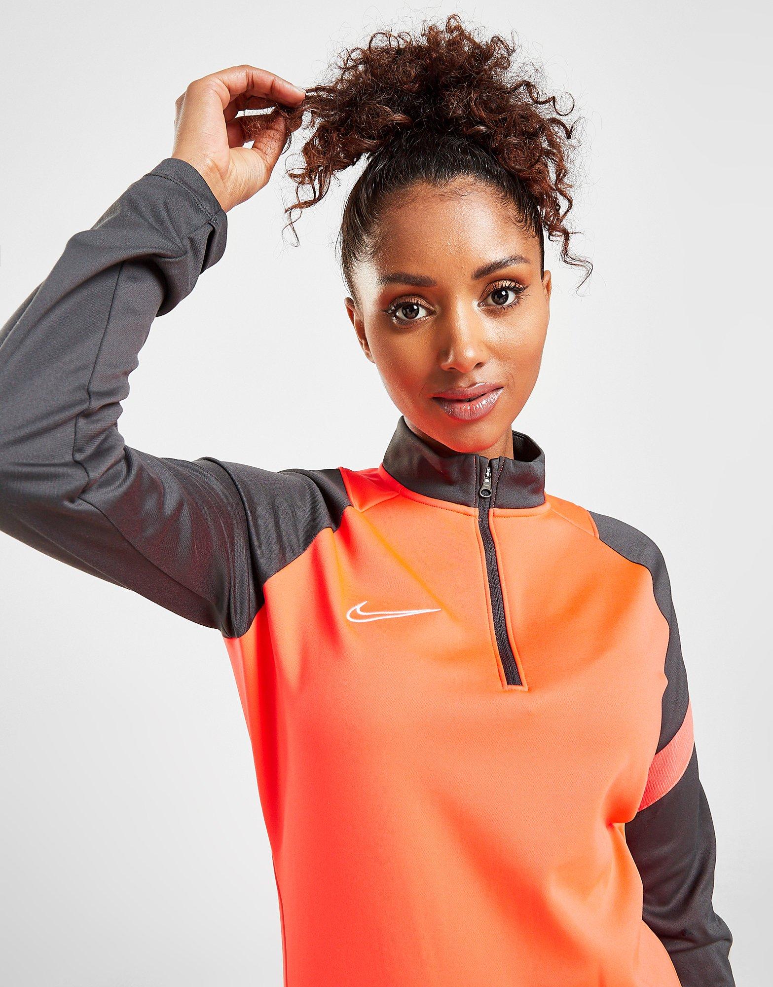 nike football academy track top in orange