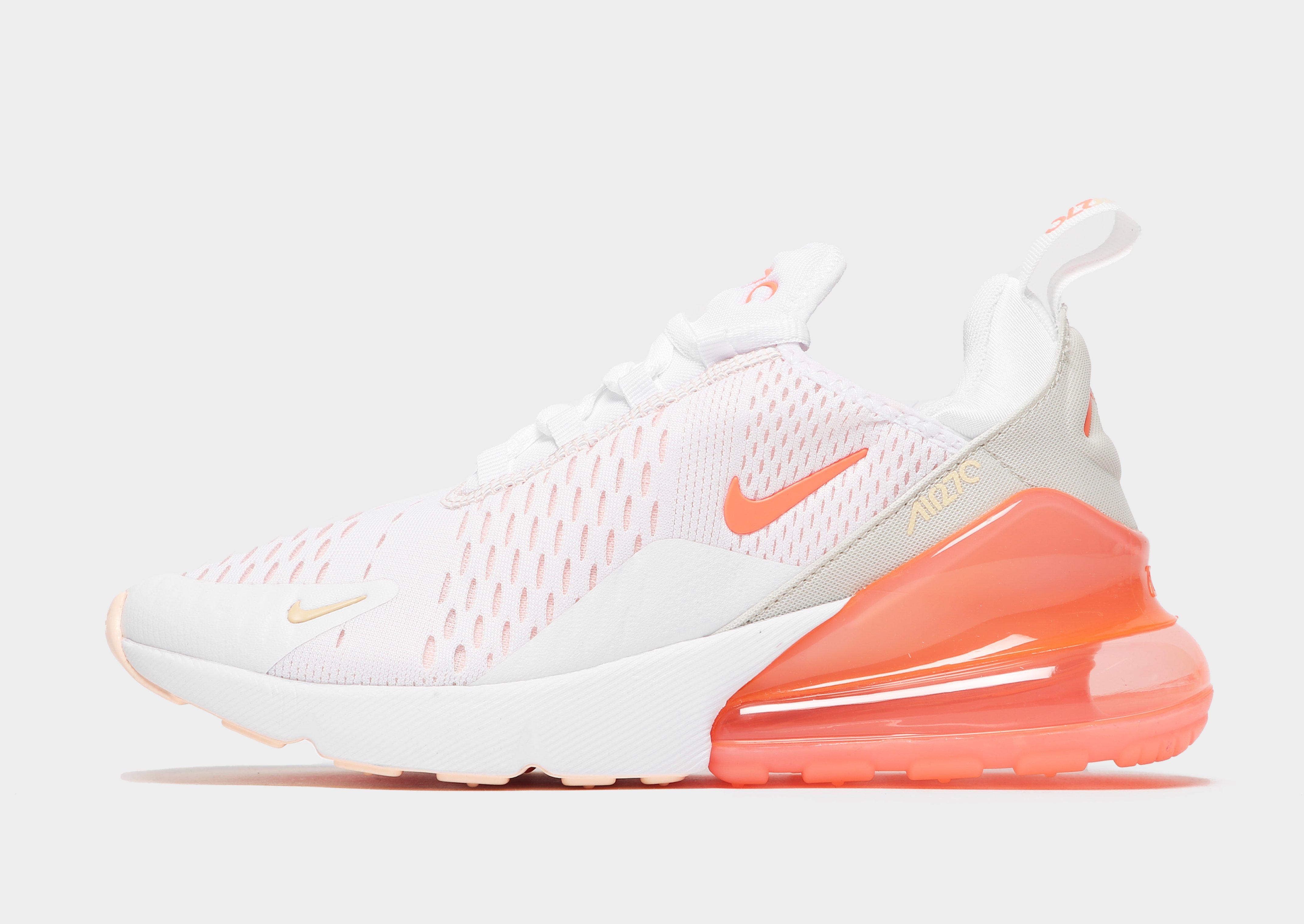nike air max 270 womens white orange
