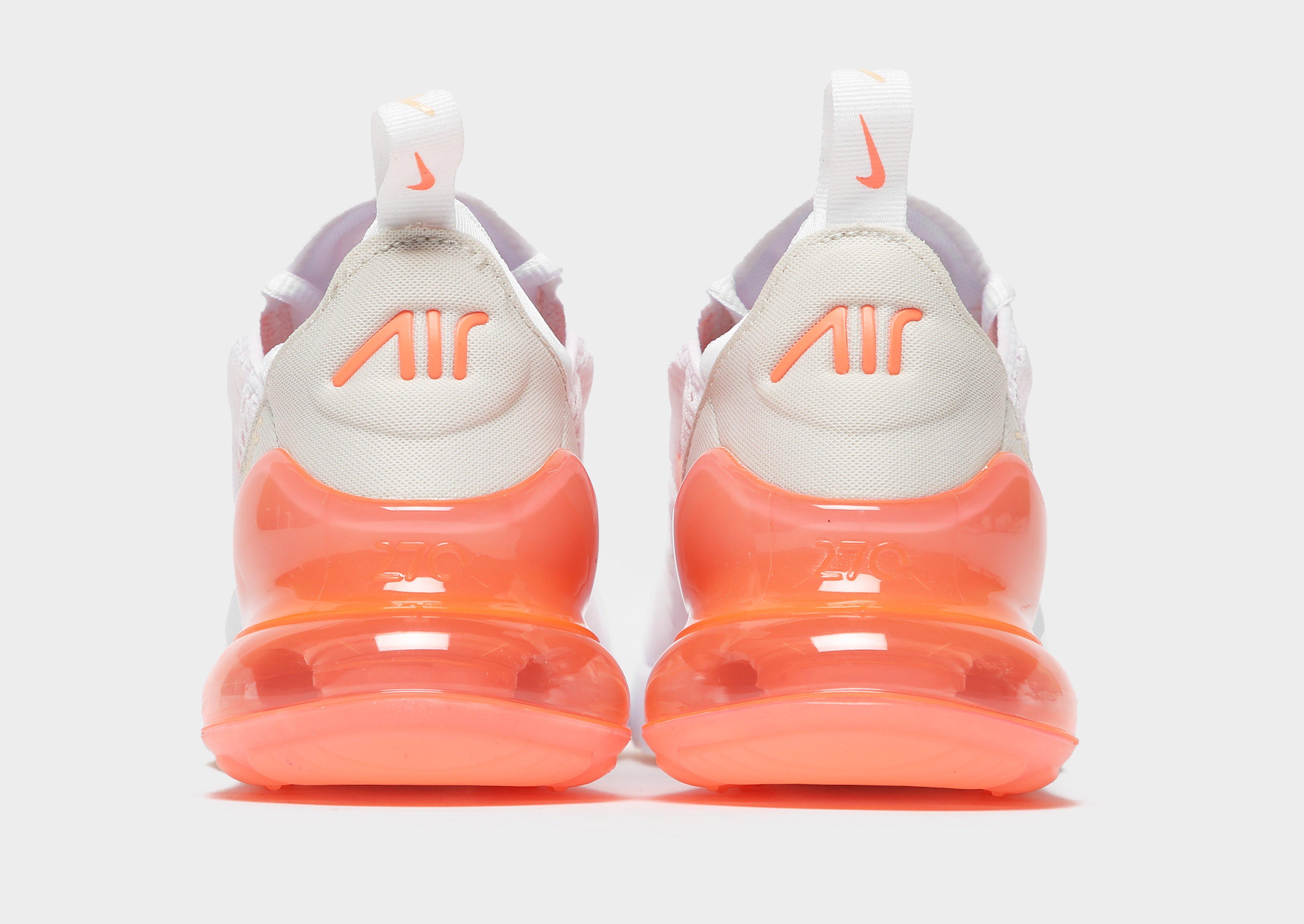 nike air max 270 womens orange and white