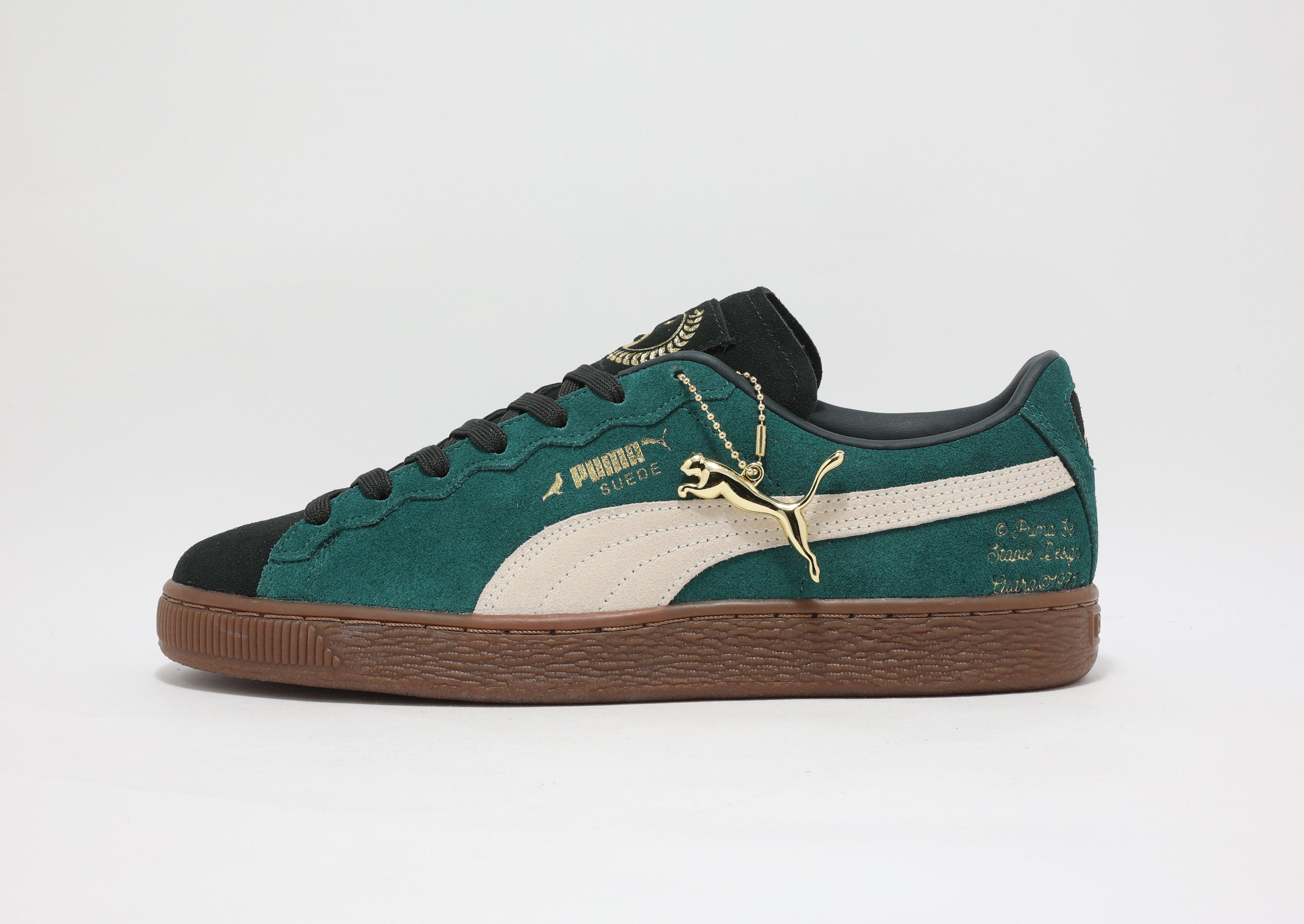 Green suede hot sale puma shoes