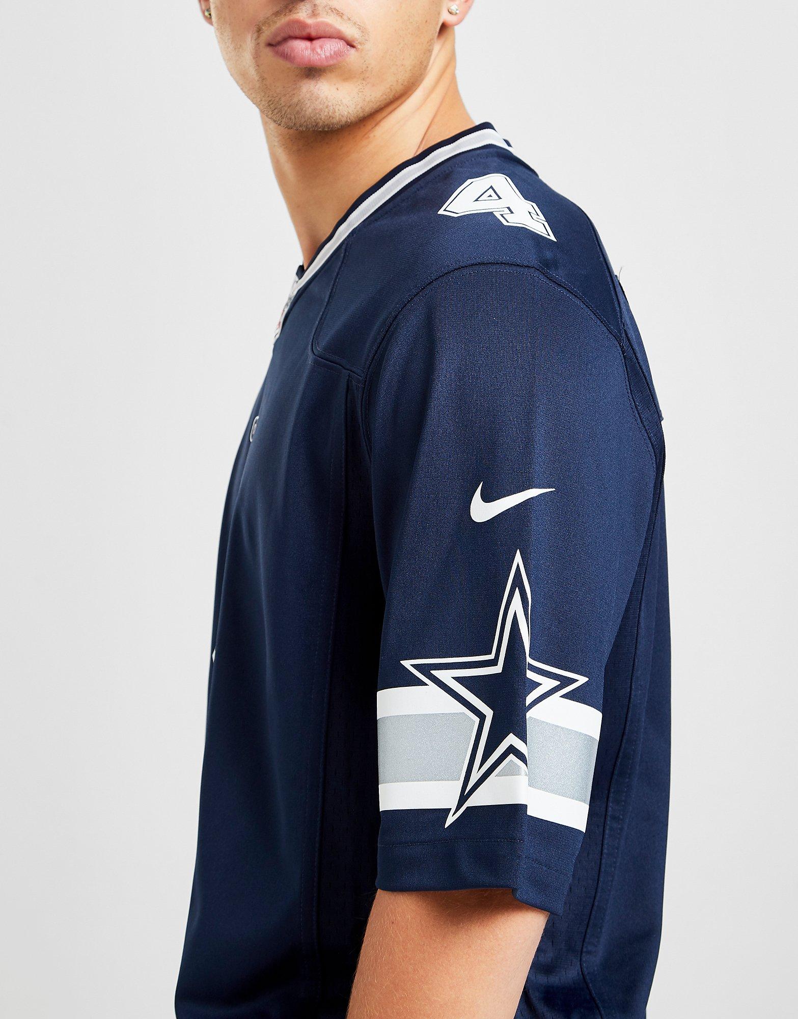 Blue Nike NFL Dallas Cowboys Prescott #4 Game Jersey