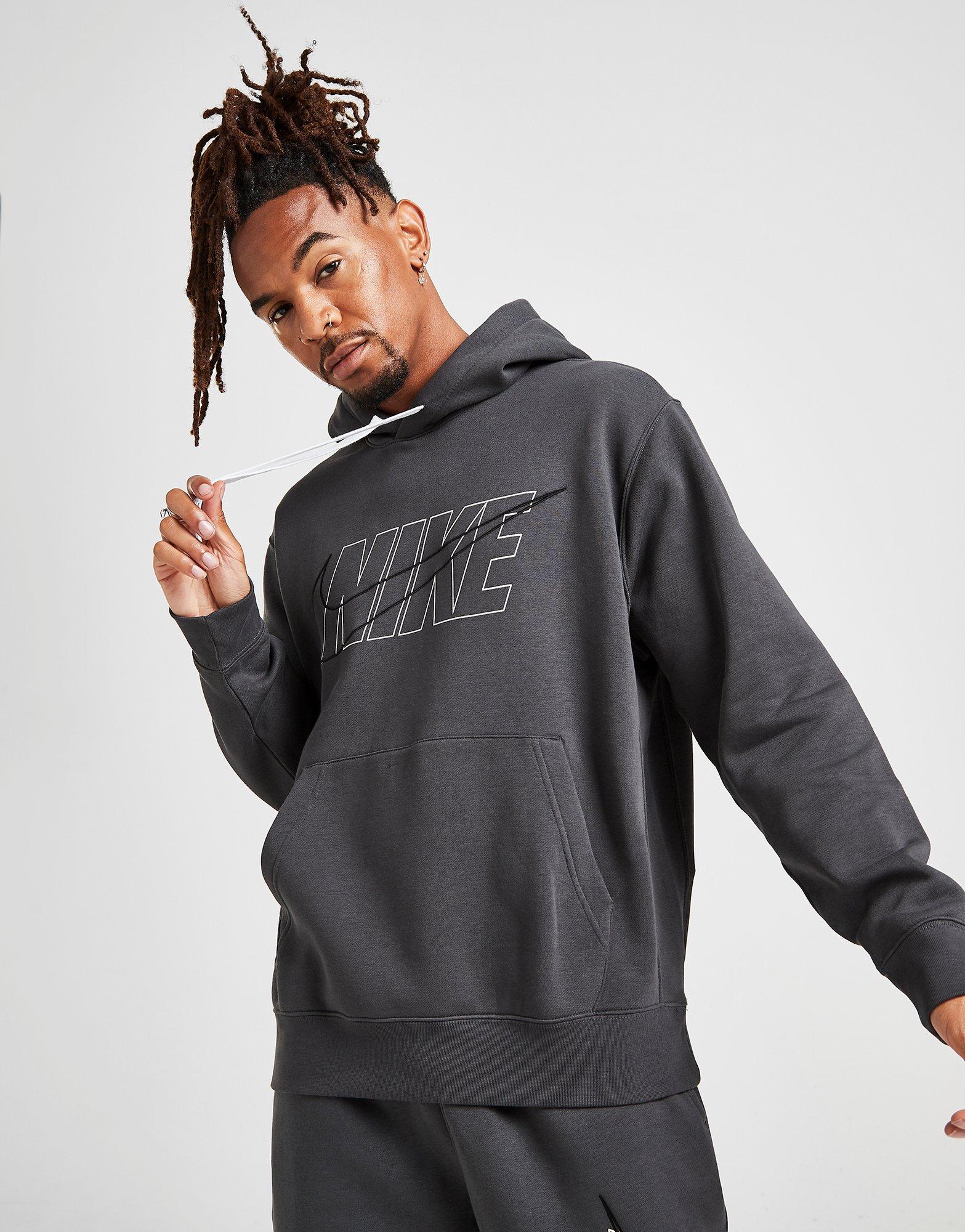 nike grey overhead hoodie