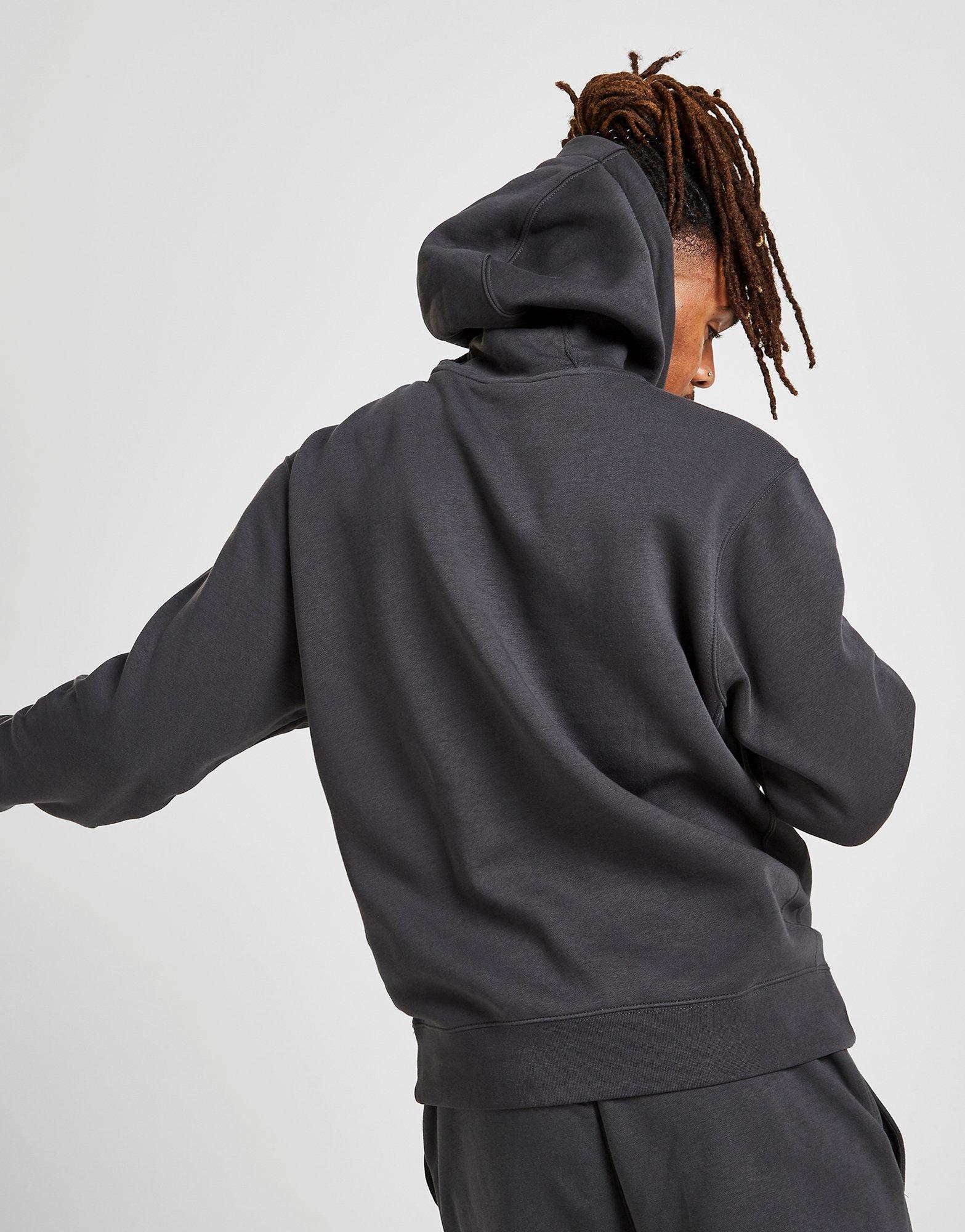 nike club overhead hoodie black