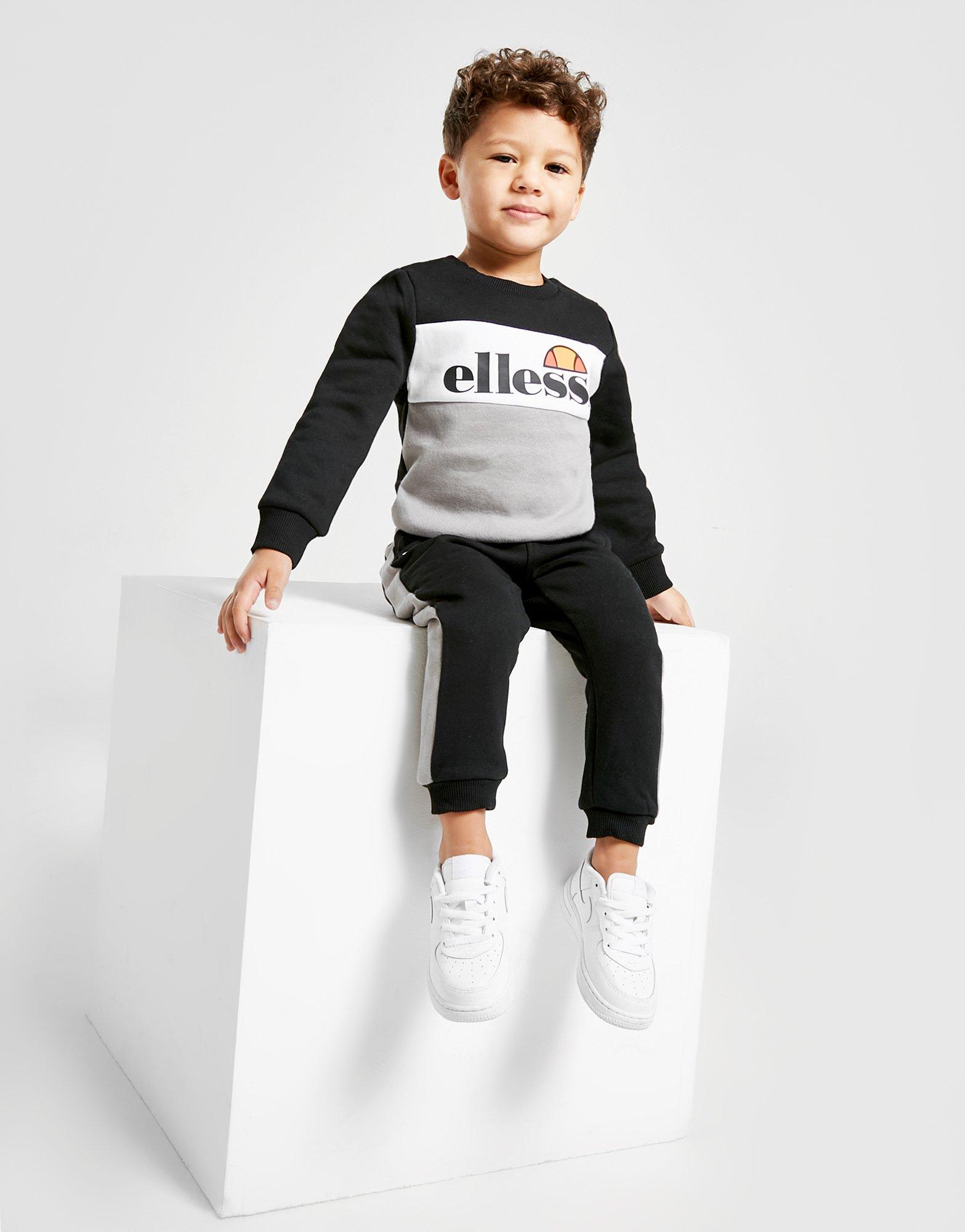 ellesse sweat colour block fleece crew junior