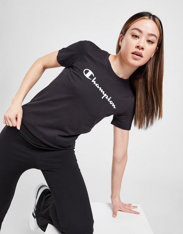 Gør gulvet rent overraskende Tentacle Sort Champion Script Logo T-Shirt Dame | JD Sports