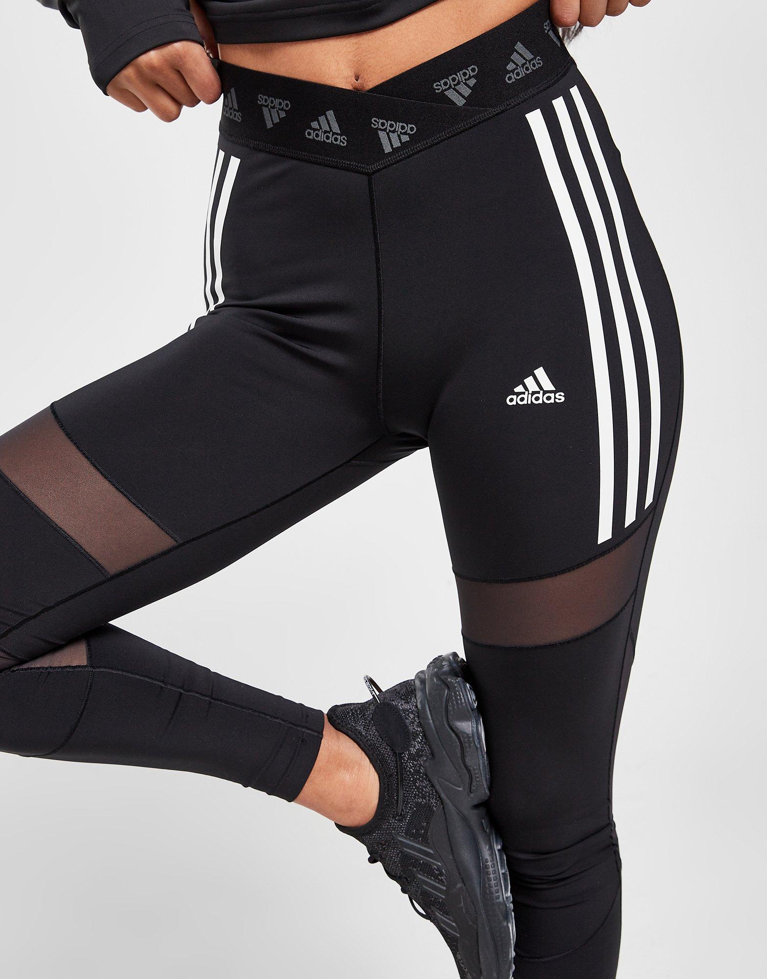 Womens high waisted compression 7/8 leggings adidas AEROKNIT 78