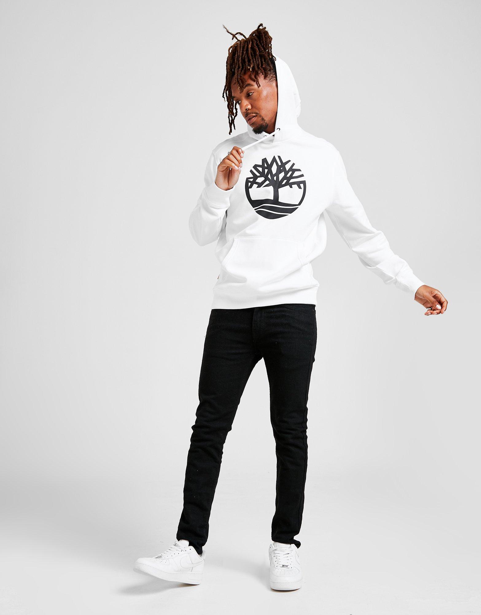 timberland white hoodie