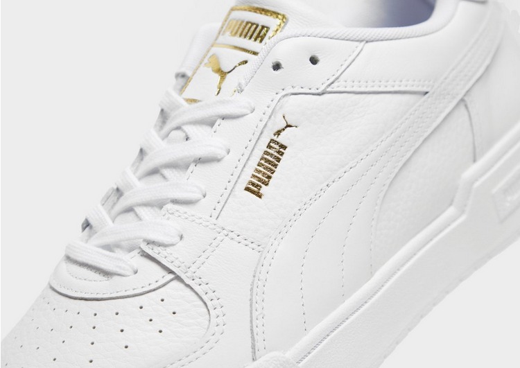 puma ca pro premium trainers in white and tan
