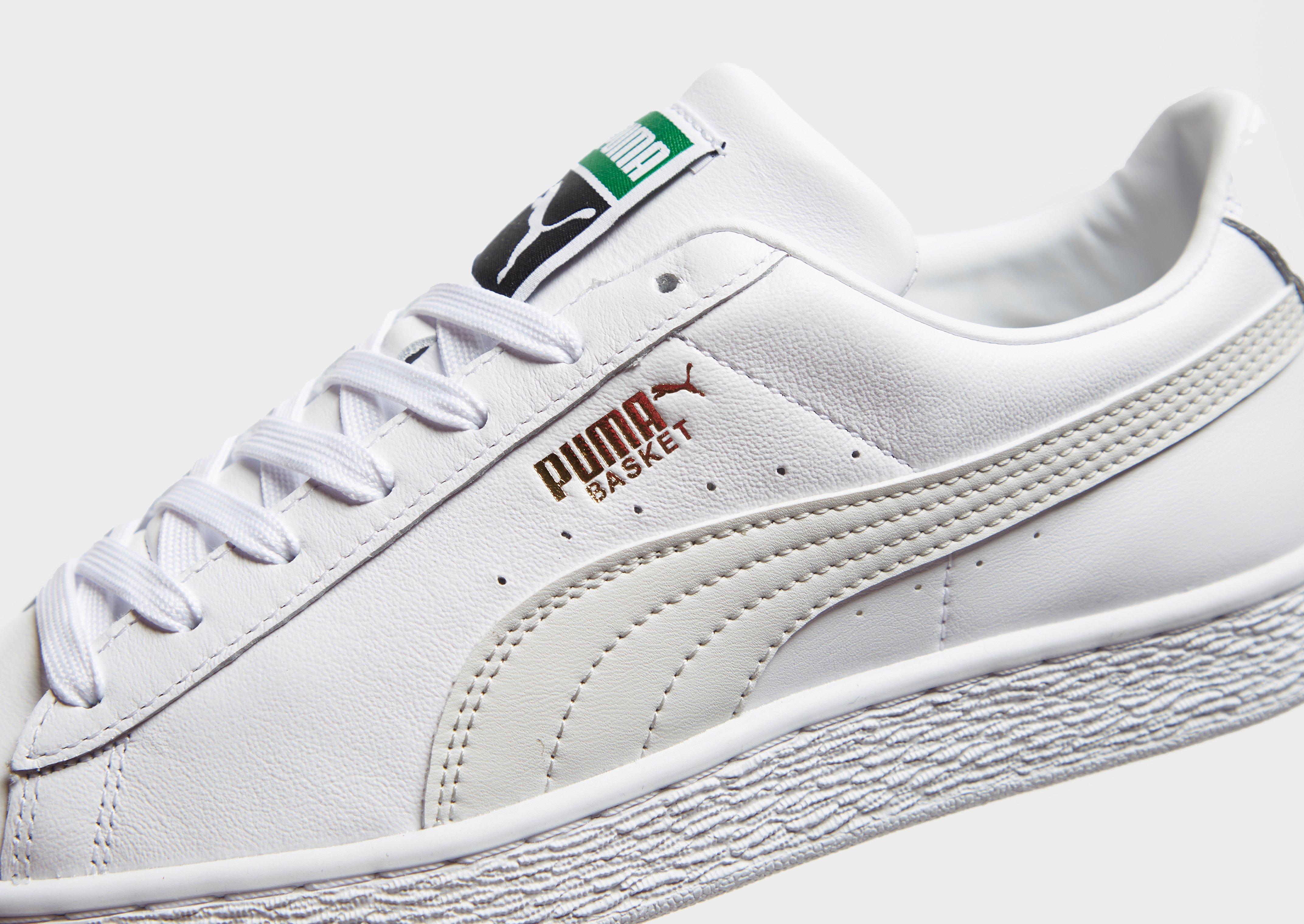 puma basket white womens