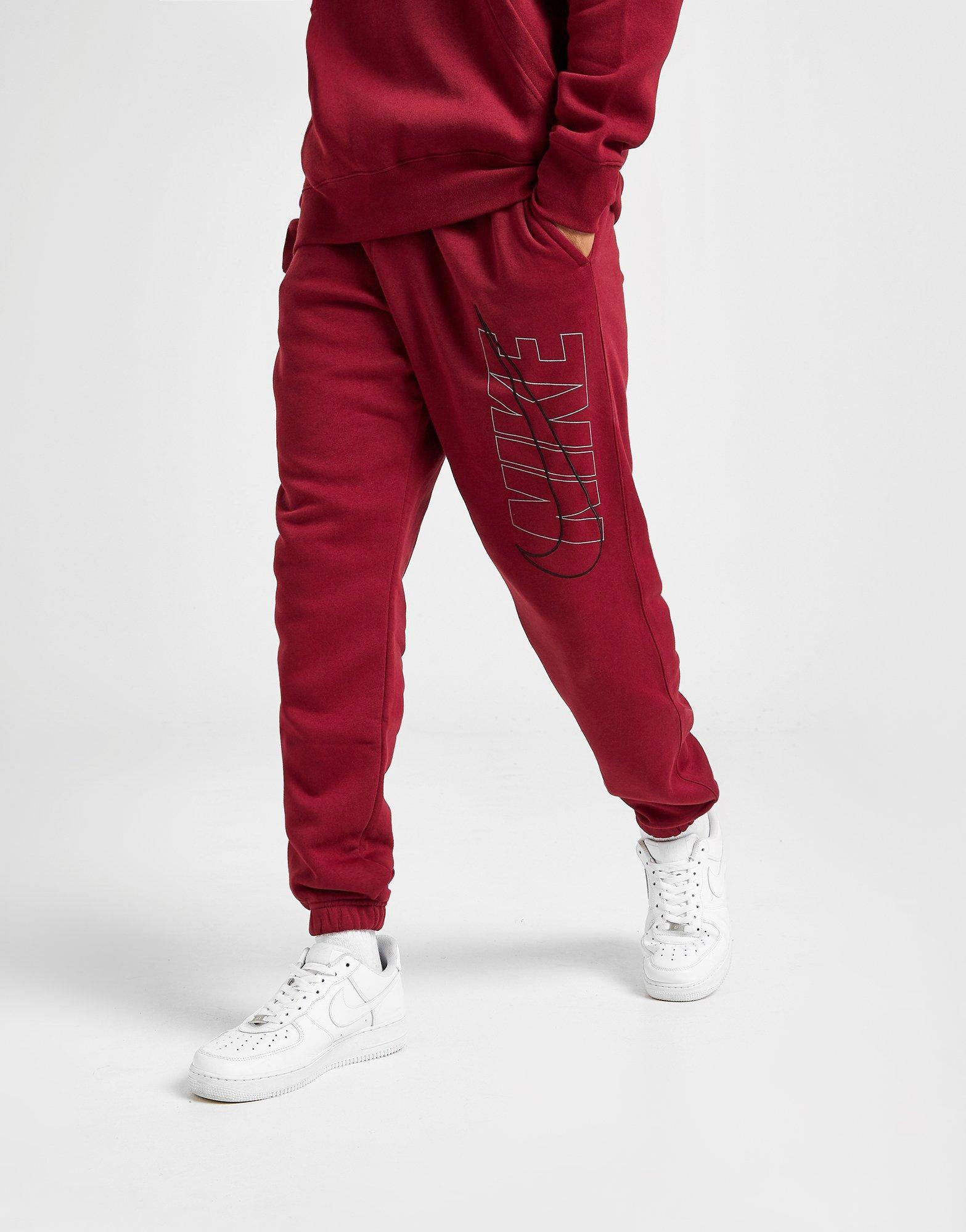 nike red fleece joggers