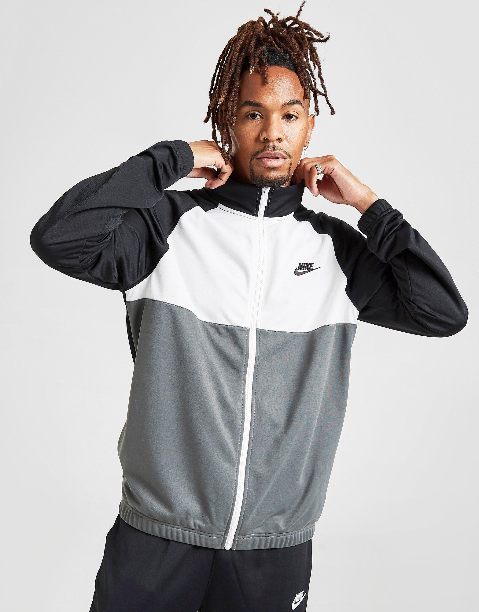 grey nike tracksuit top