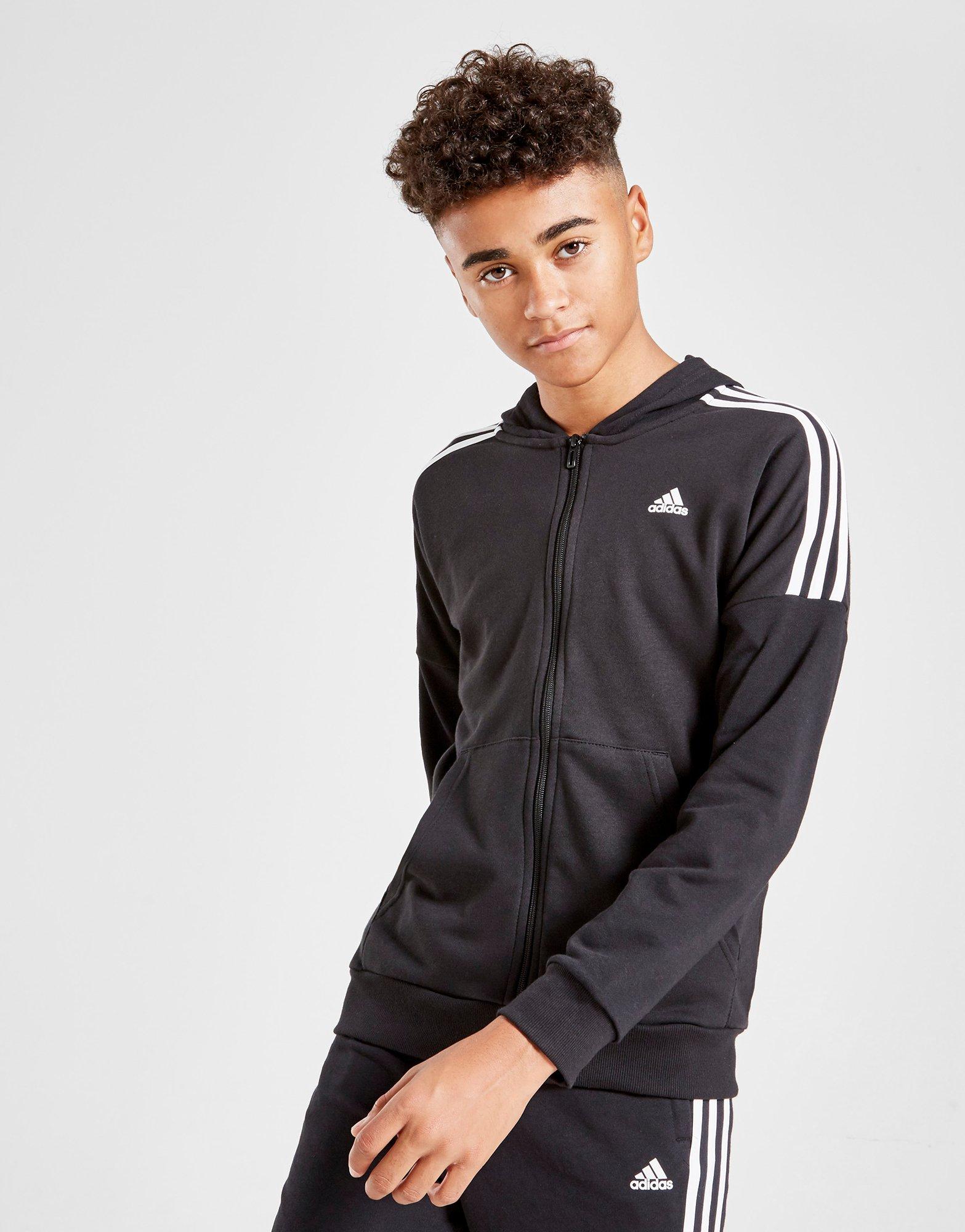 black adidas tracksuit junior