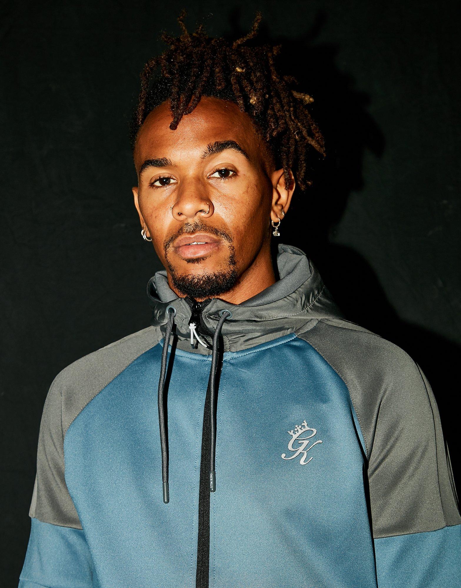 gym king core zip through poly tracksuit