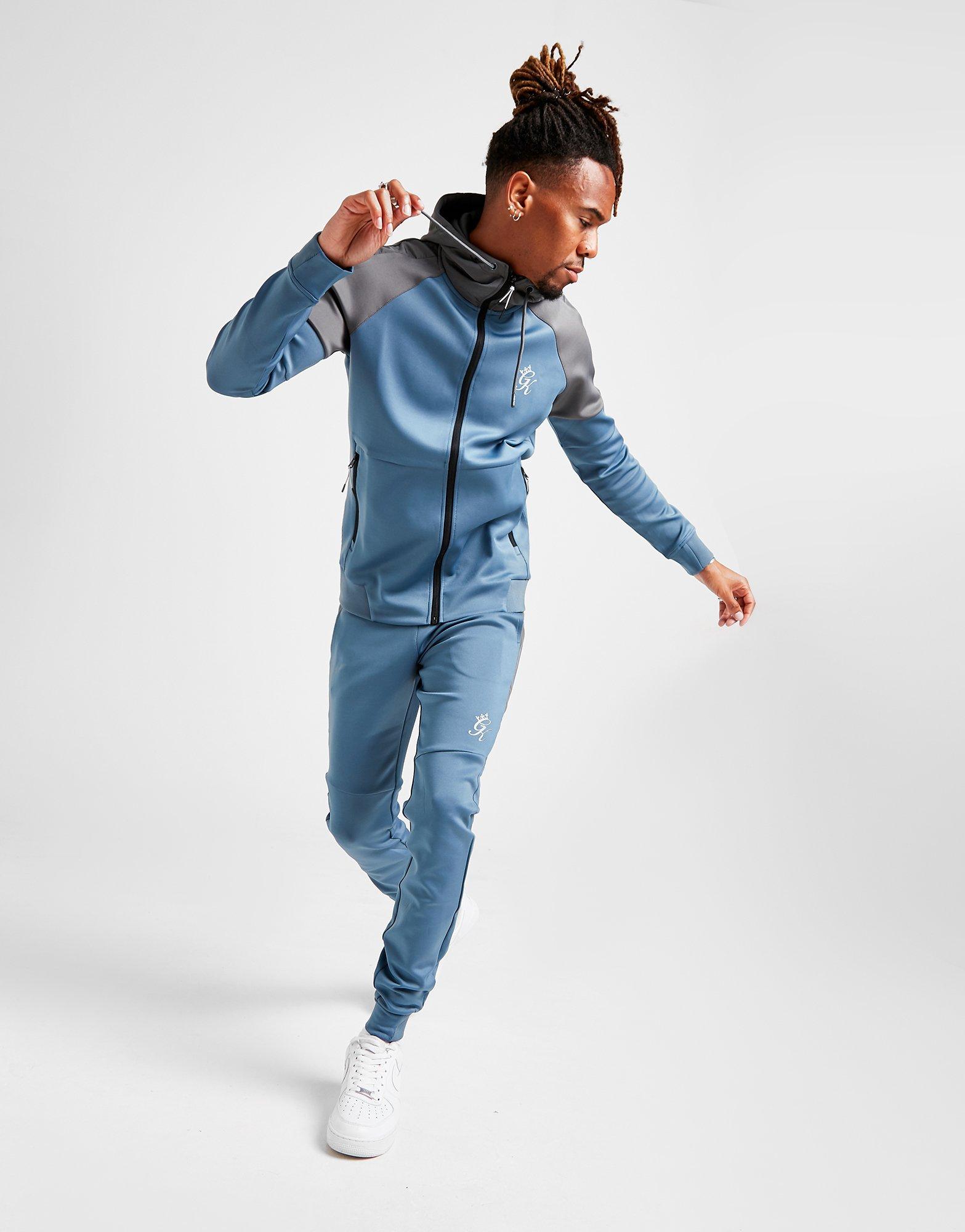gym king core zip through poly tracksuit
