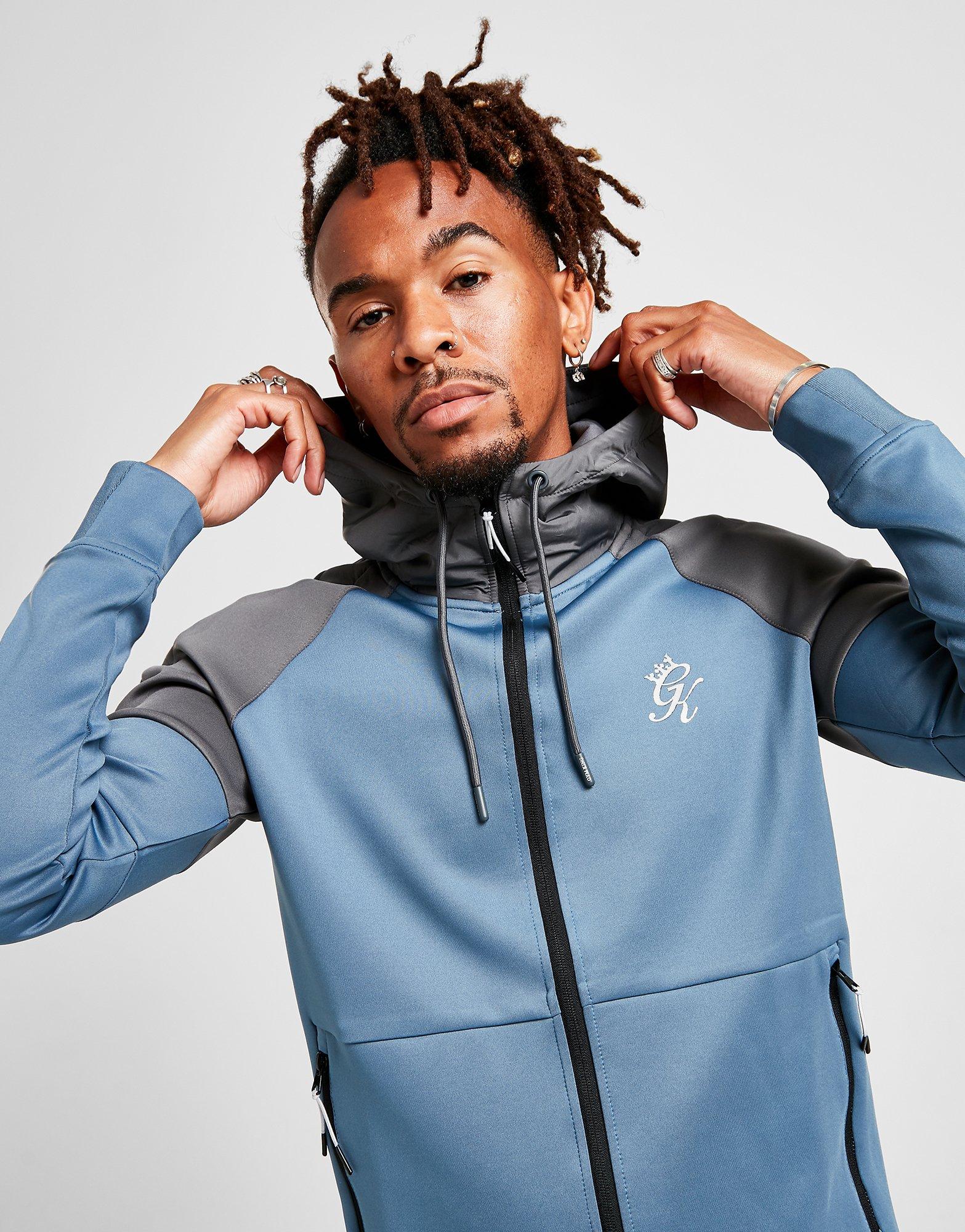 gym king poly zip hooded top