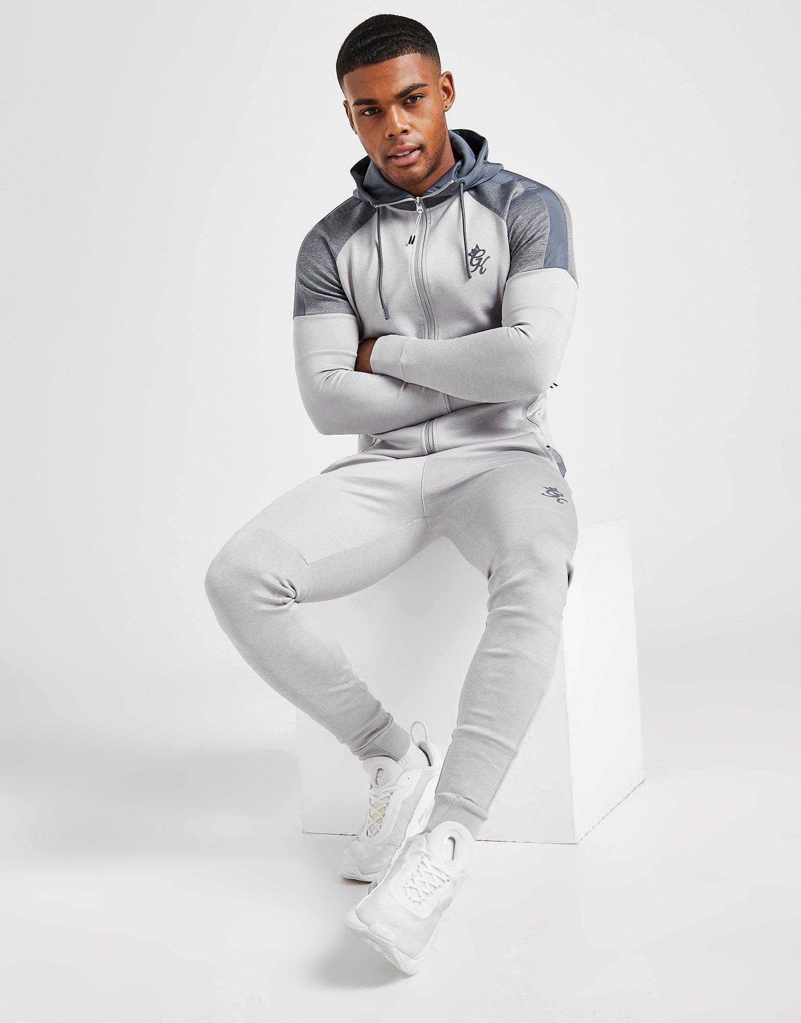 grey gym tracksuit