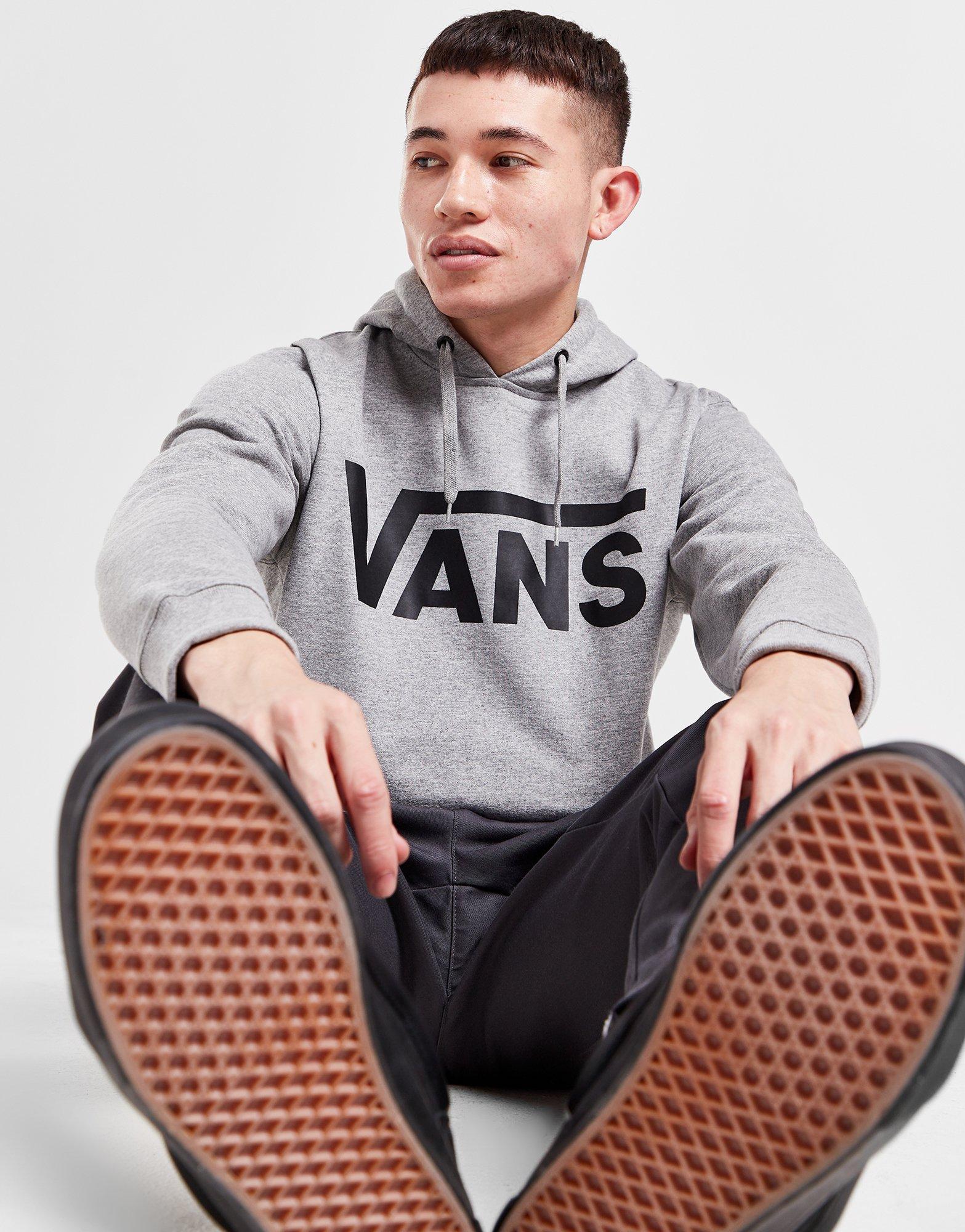 Vans grey hot sale hoodie mens