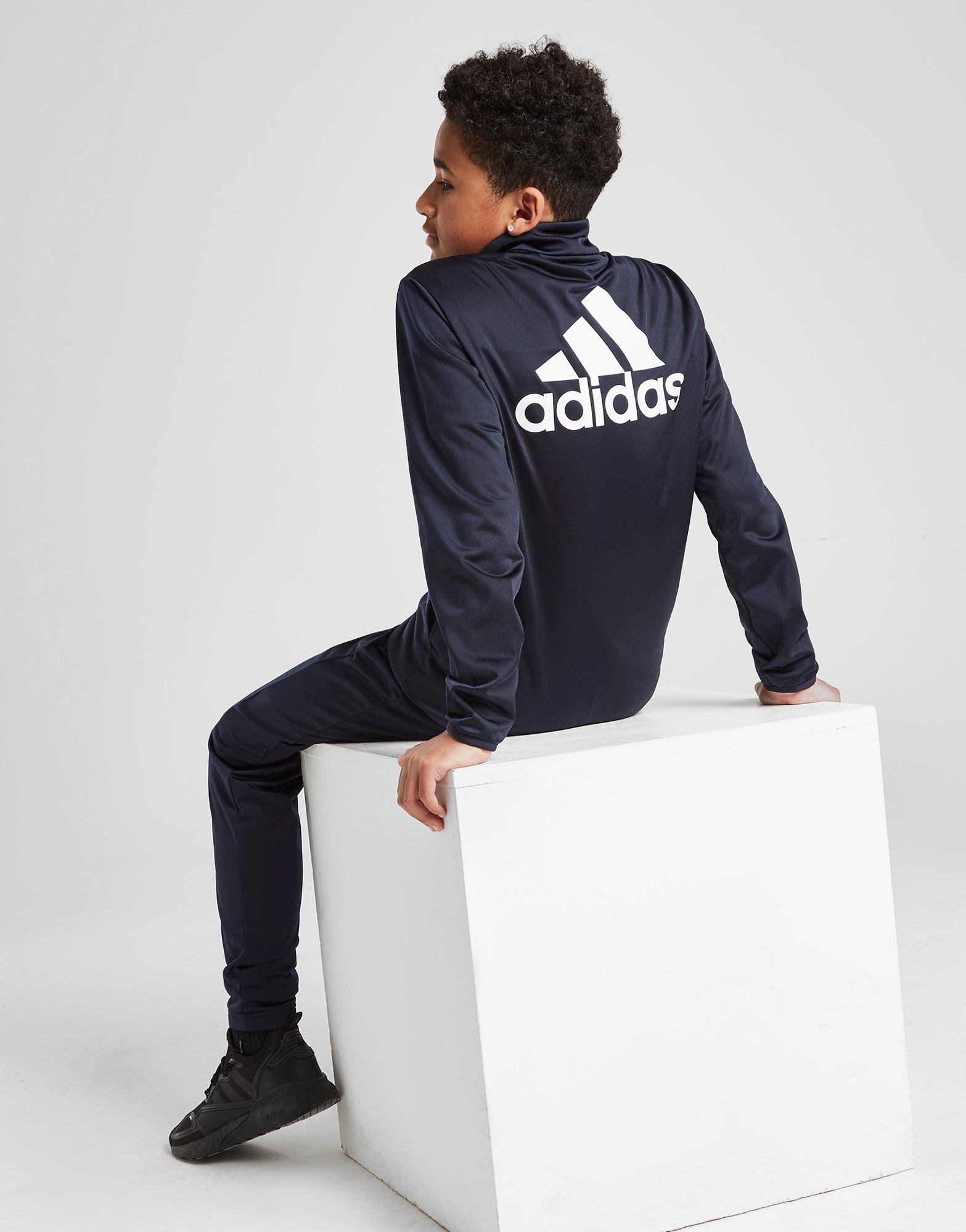 blue adidas tracksuit junior