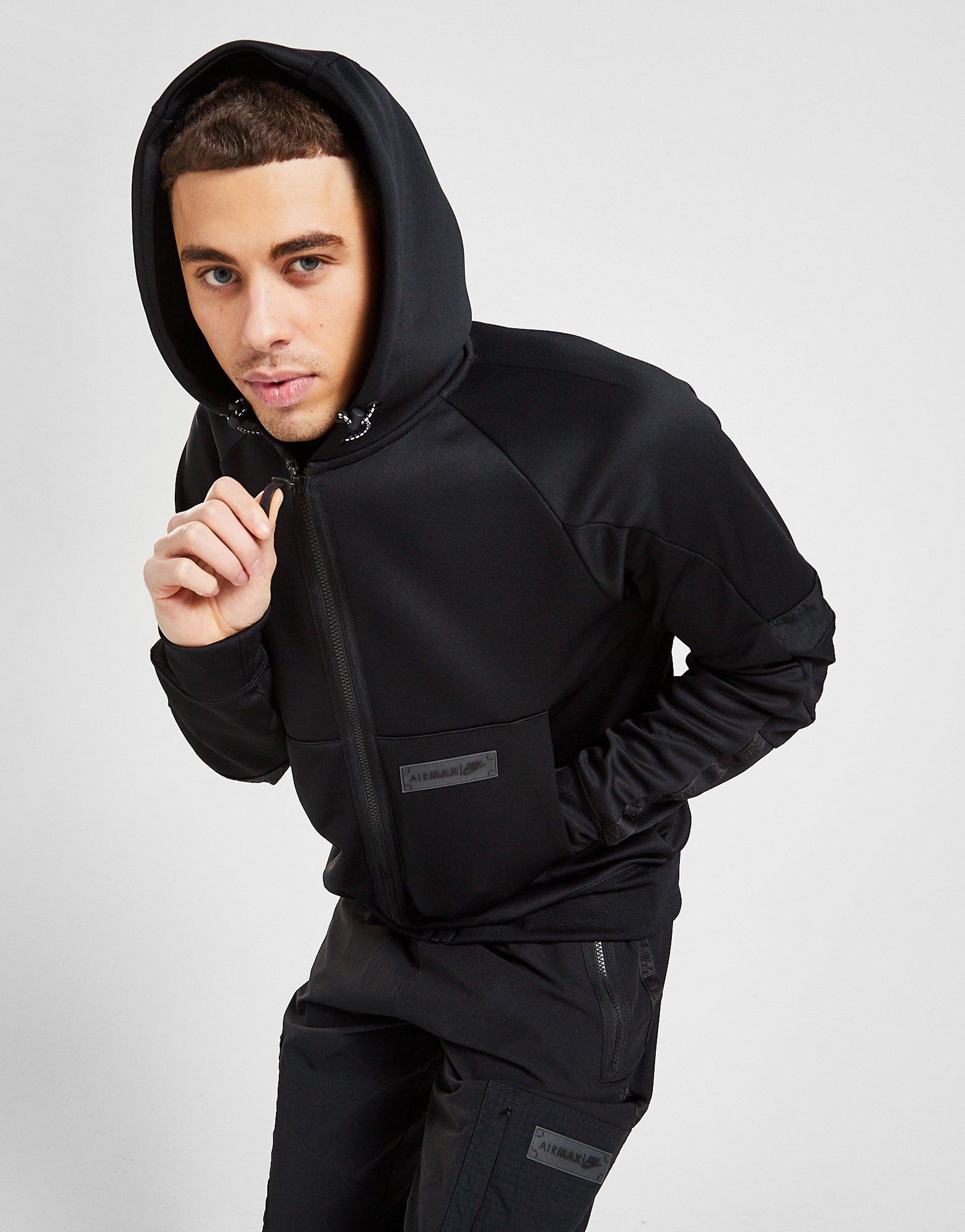 Black Nike Air Max Poly Full Zip Hoodie 