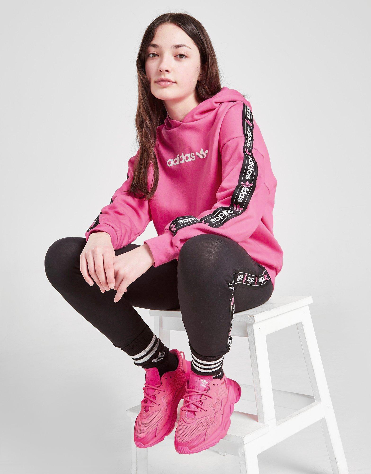 adidas pink tape sweatshirt