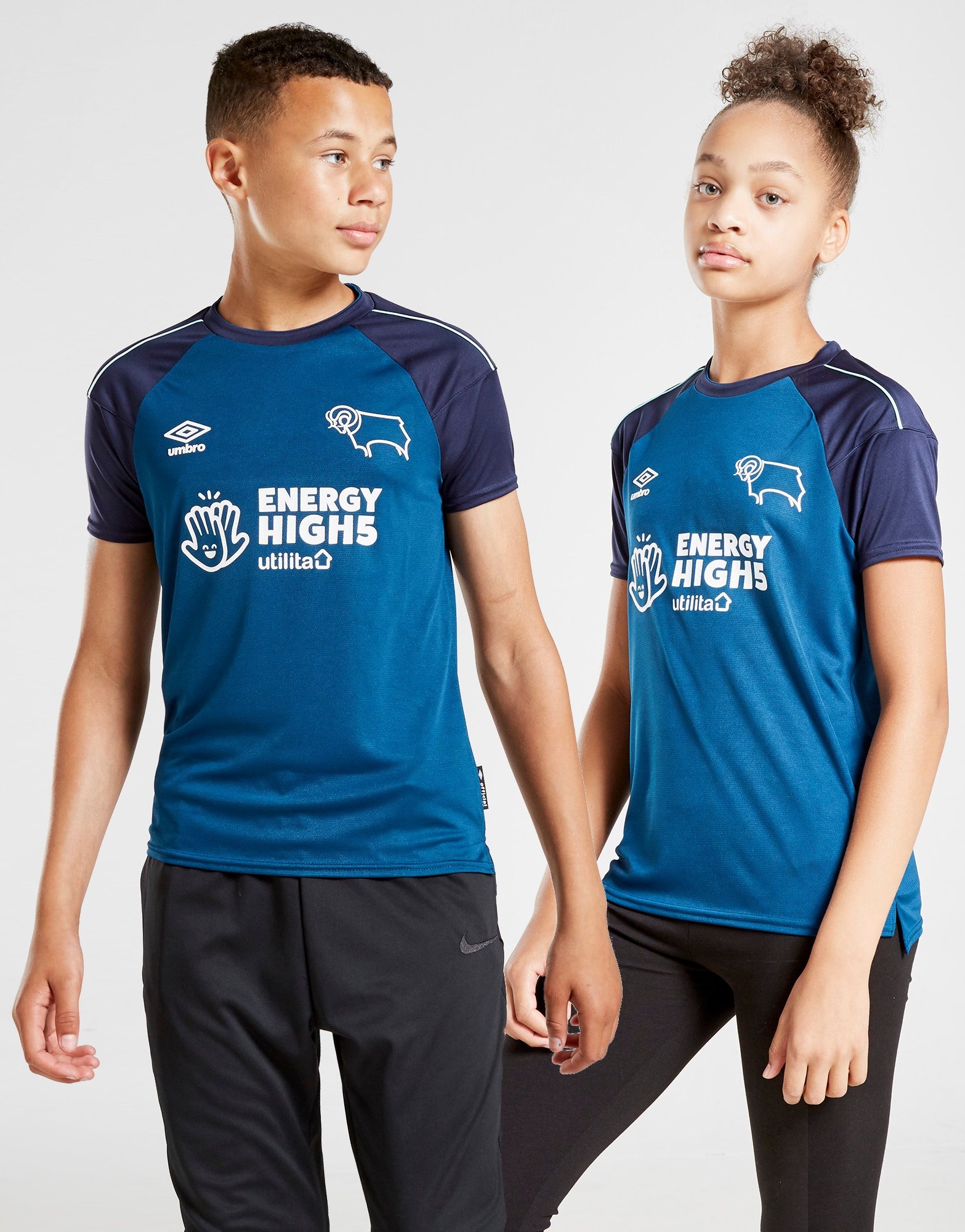 Blue Umbro Derby County FC 2020/21 Away Shirt Junior | JD ...