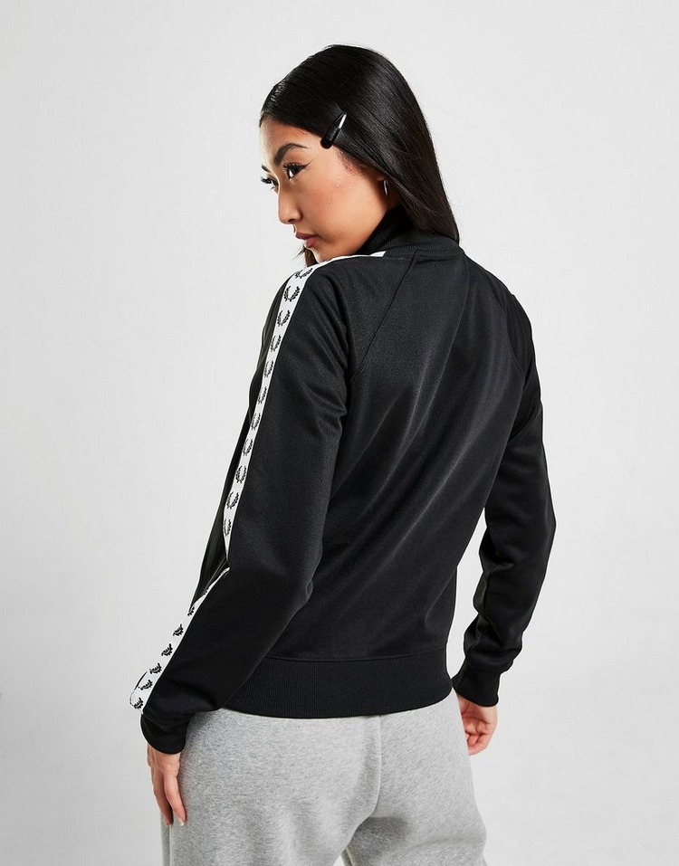 black fred perry track top