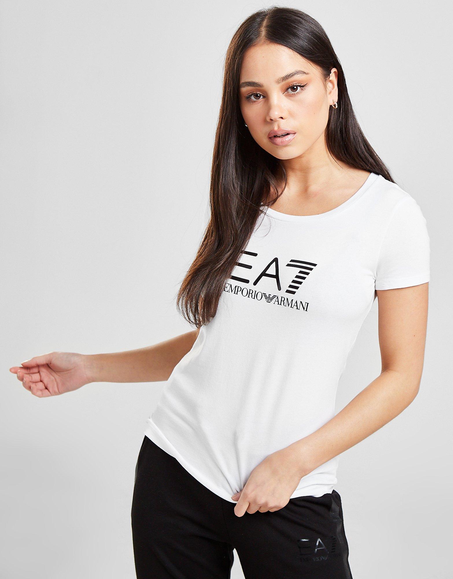 Emporio Armani EA7 Core Logo T-Shirt Damen Weiss - JD Sports