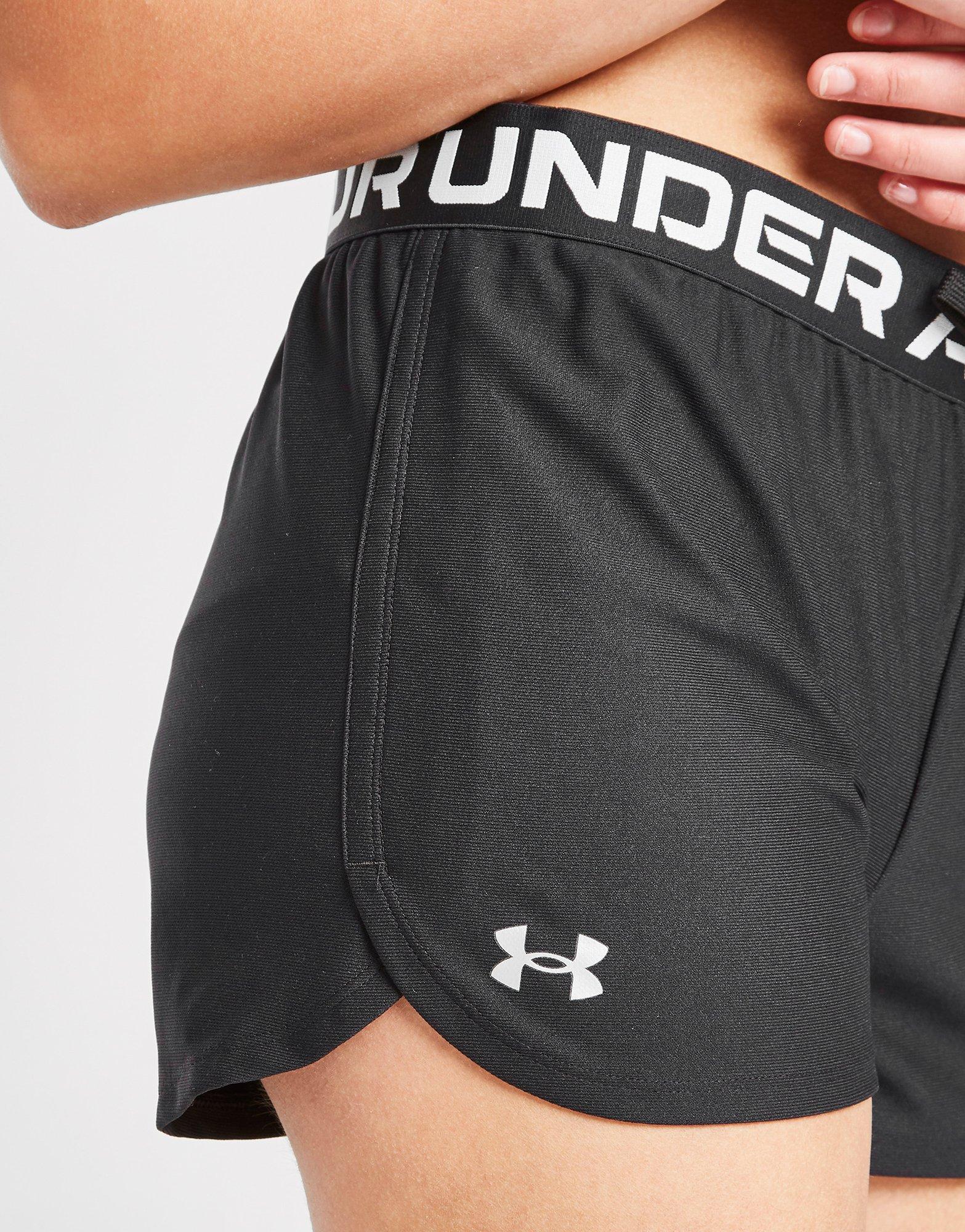 Under Armour Girls' Play Up Solid Shorts - Black/Silver - TYLER'S