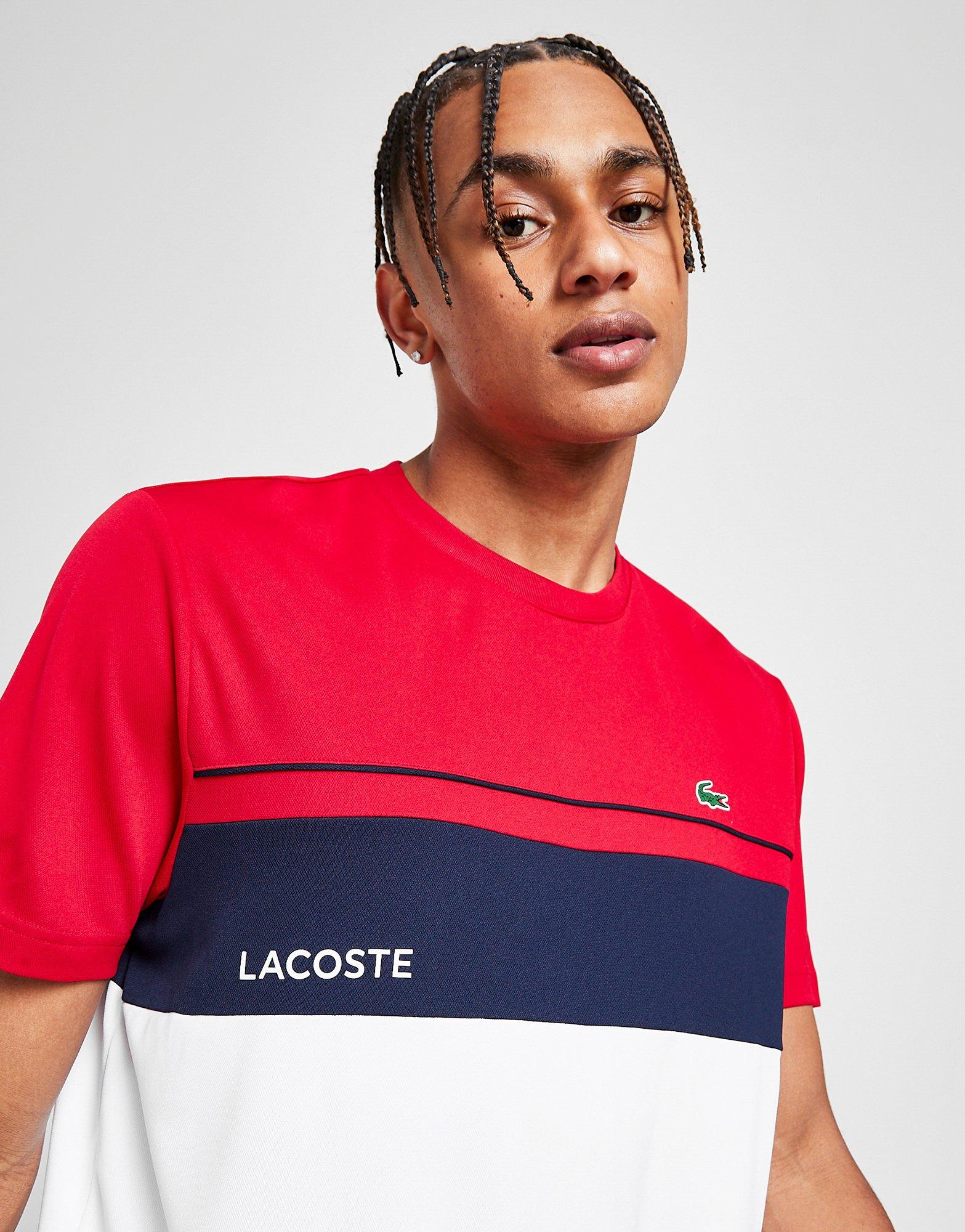 Short lacoste discount noir et rouge