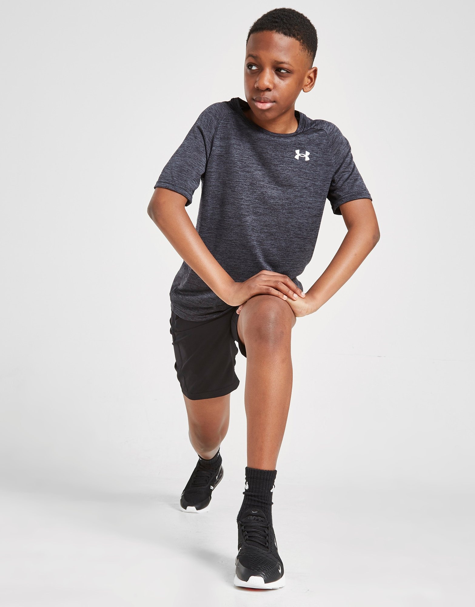 Black Under Armour Tech 2.0 Sportstyle T-Shirt Junior - JD Sports Global