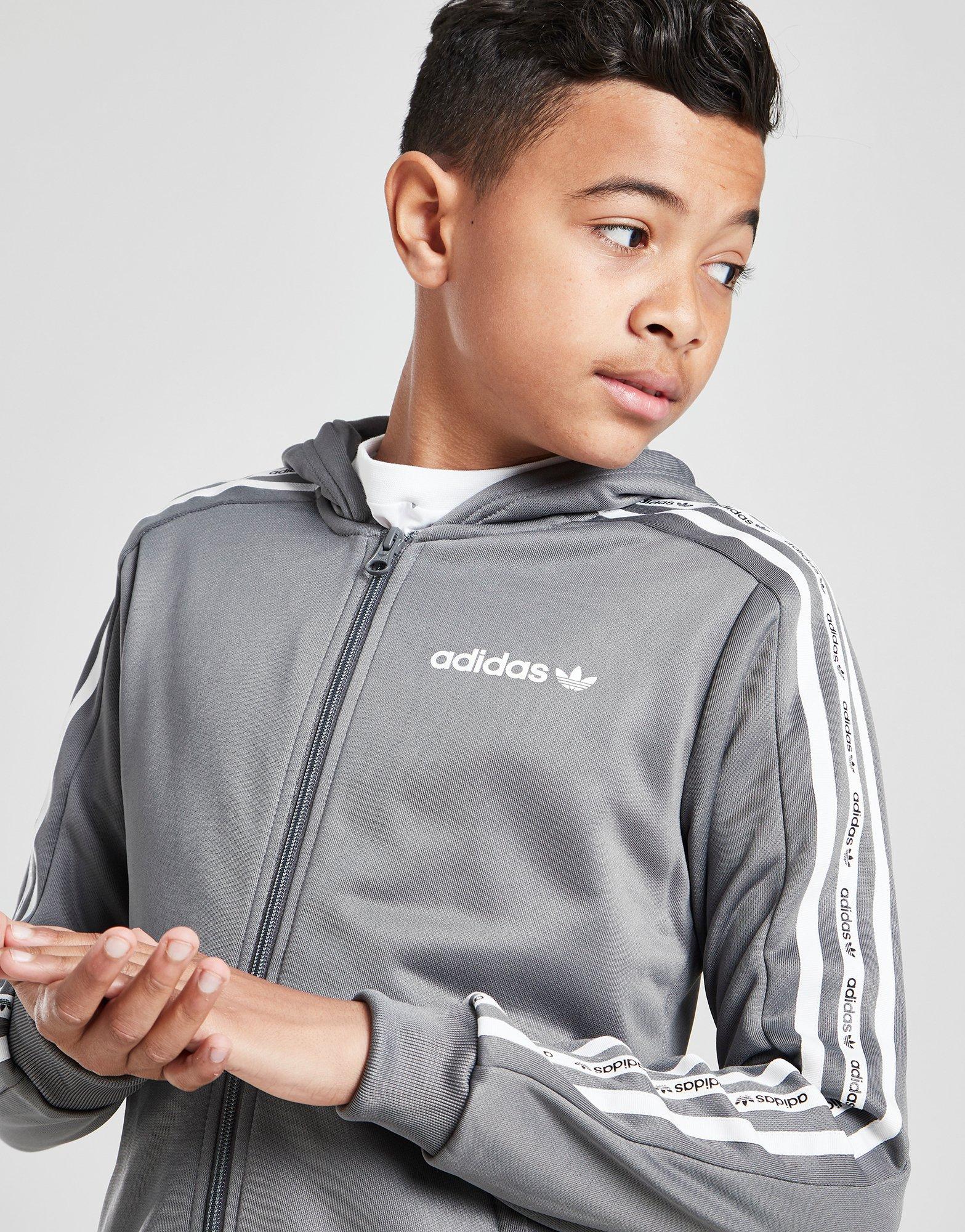 adidas originals tape full zip hoodie