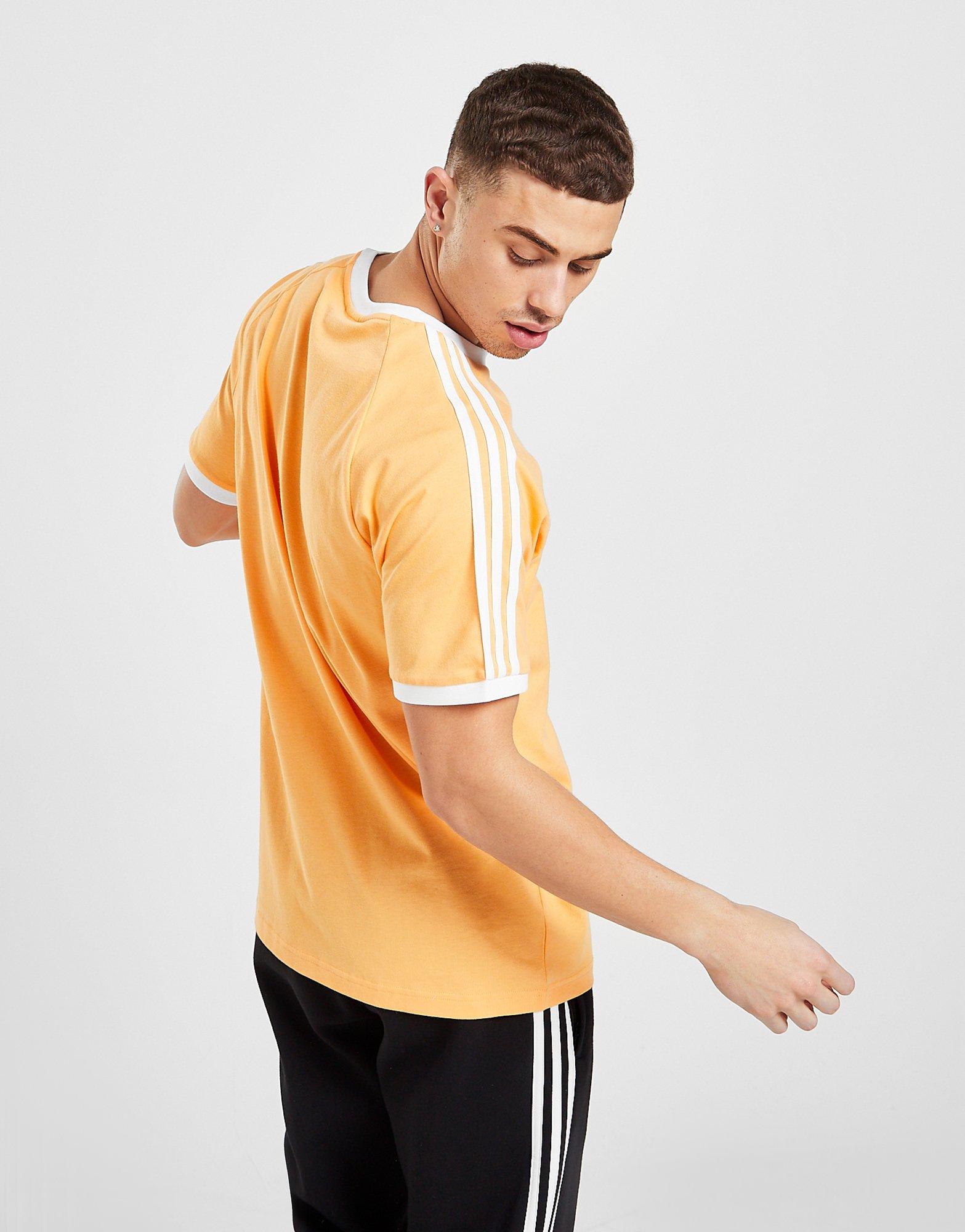 adidas originals california 3 stripe t shirt blue