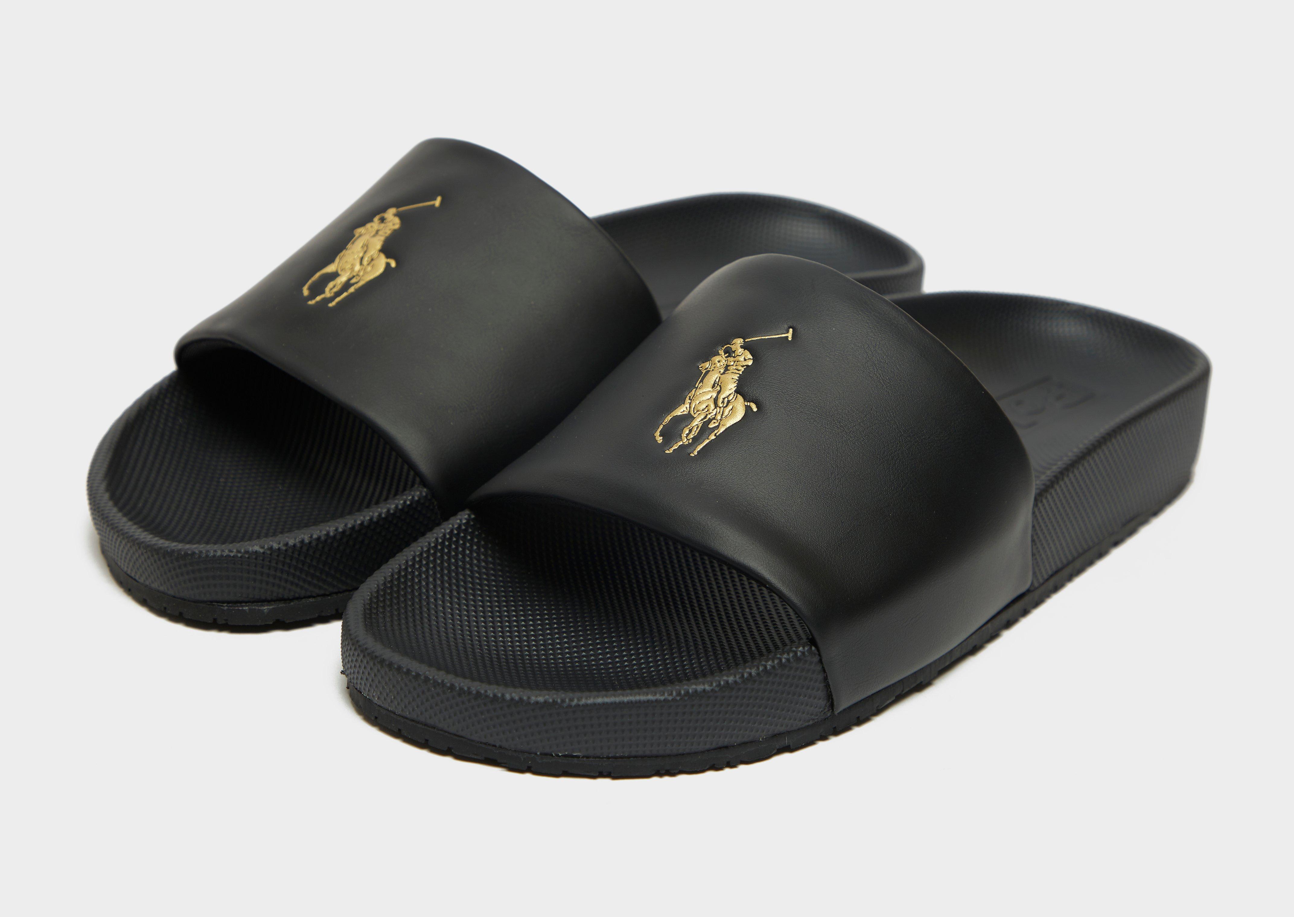 black polo slides
