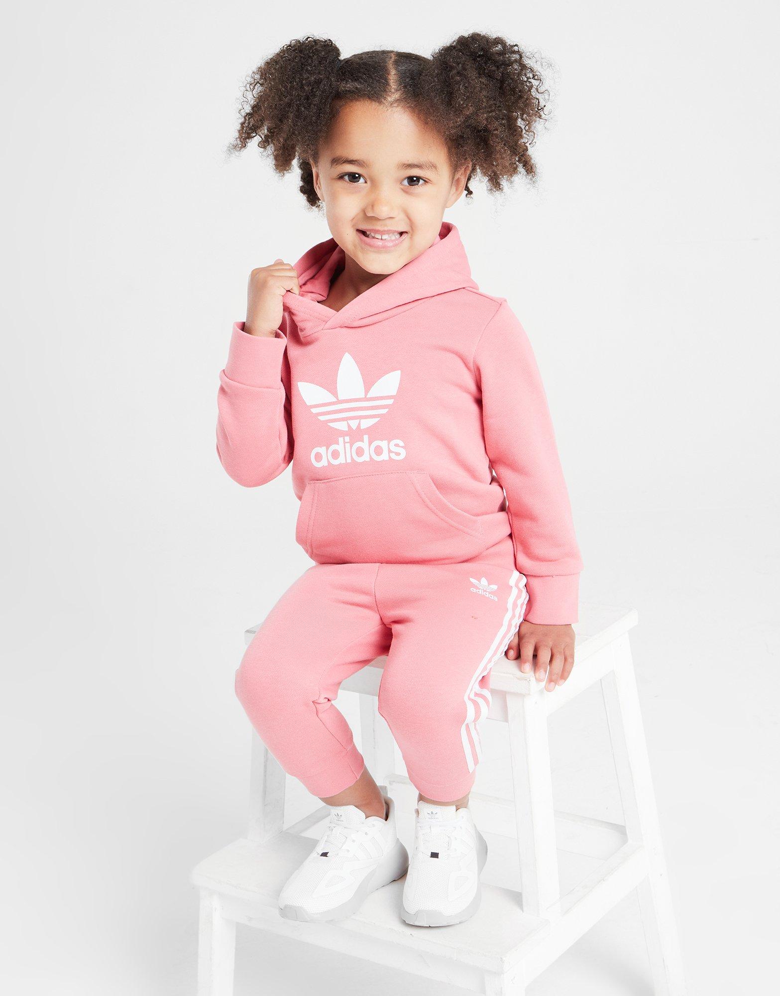 adidas originals logo overhead hooded tracksuit infant