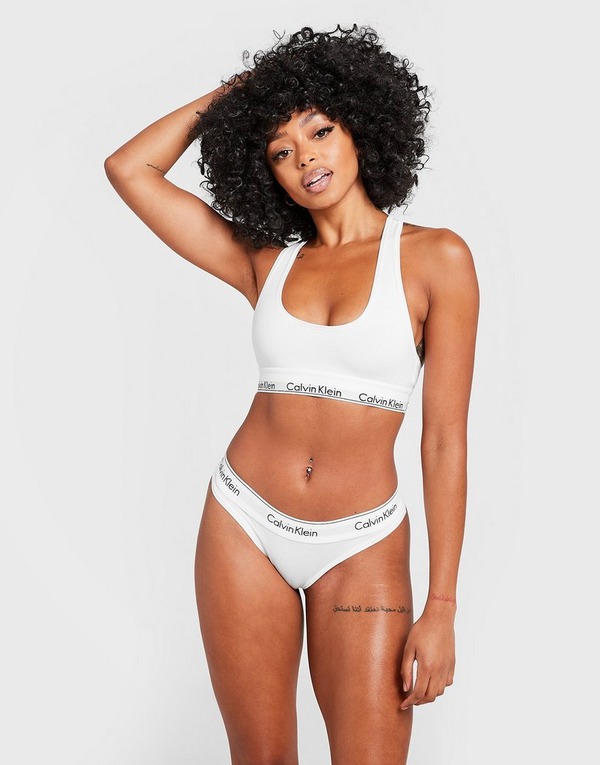 Wit Calvin Klein Underwear Modern Cotton String Dames - JD Sports Nederland calvinklein dames