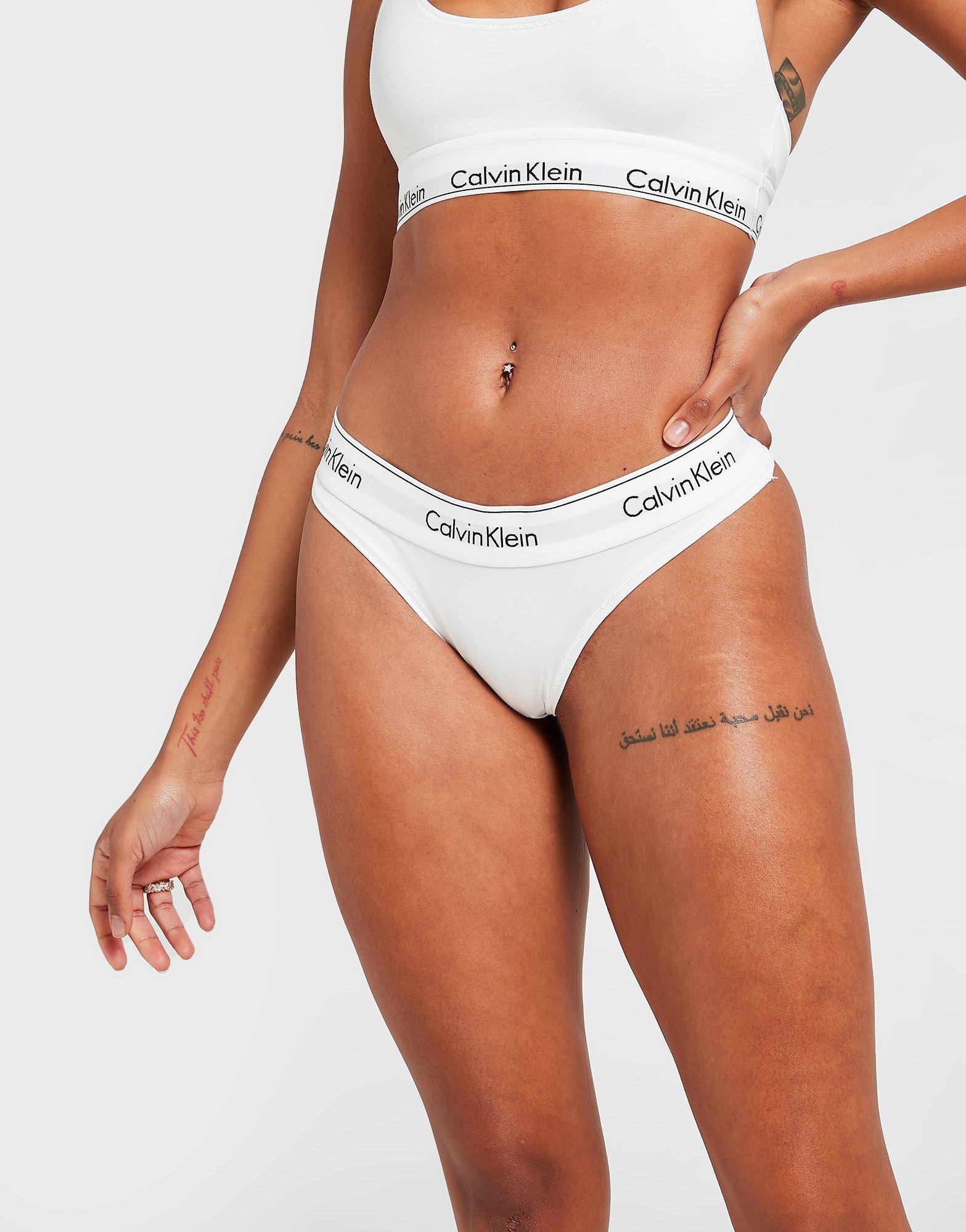 White Calvin Klein Underwear Modern Cotton String Dames