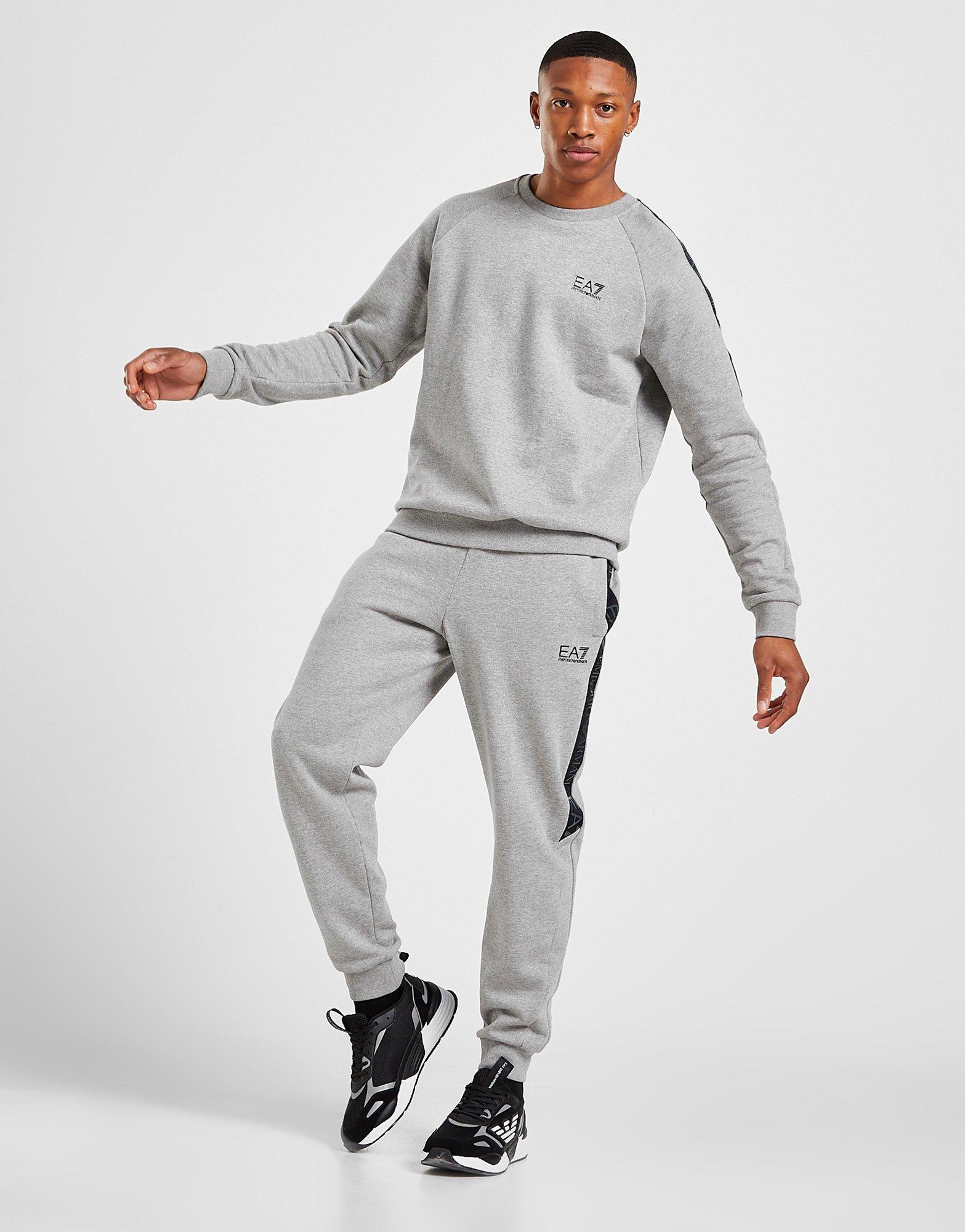 grey armani tracksuit